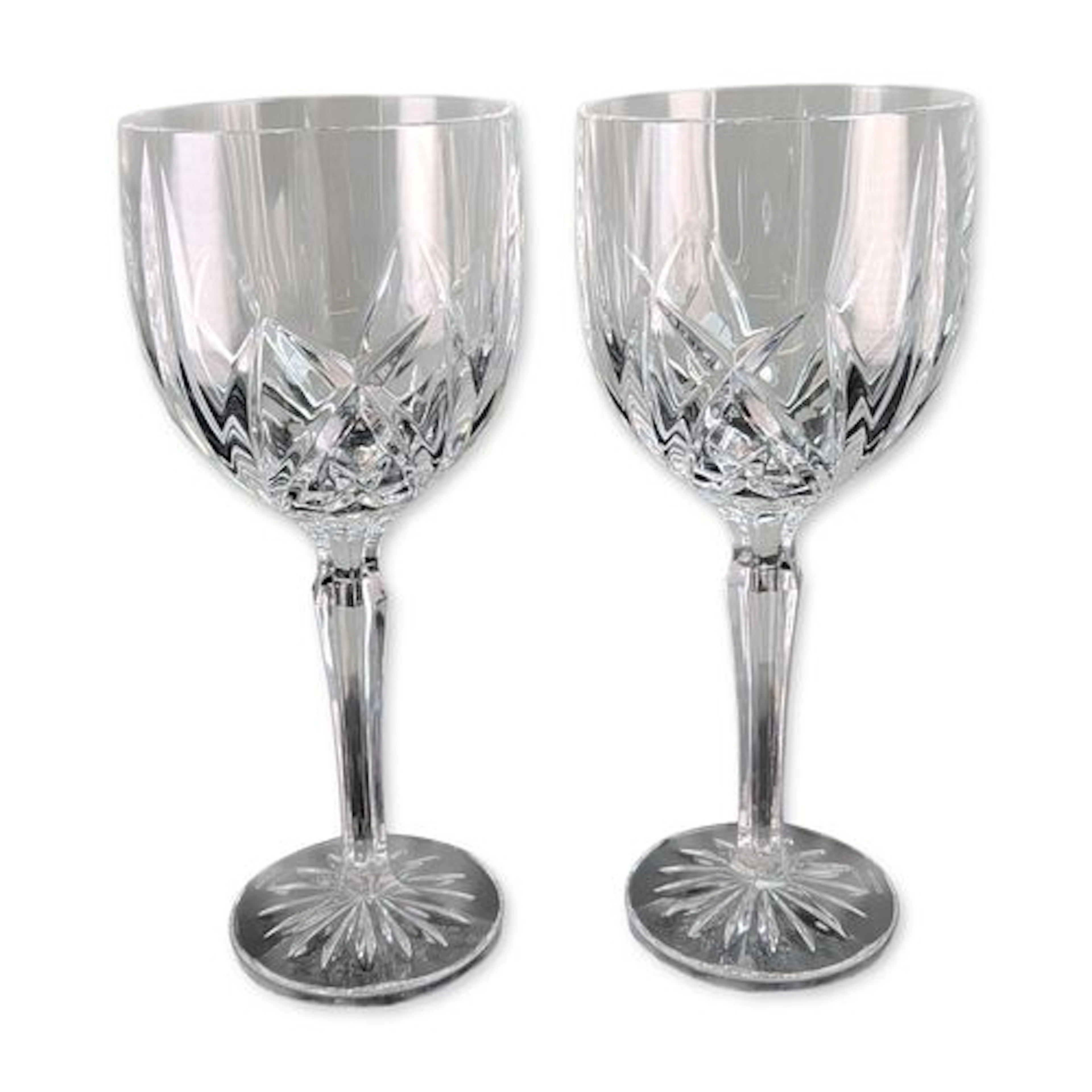 2pc Waterford Brookside Crystal Goblets