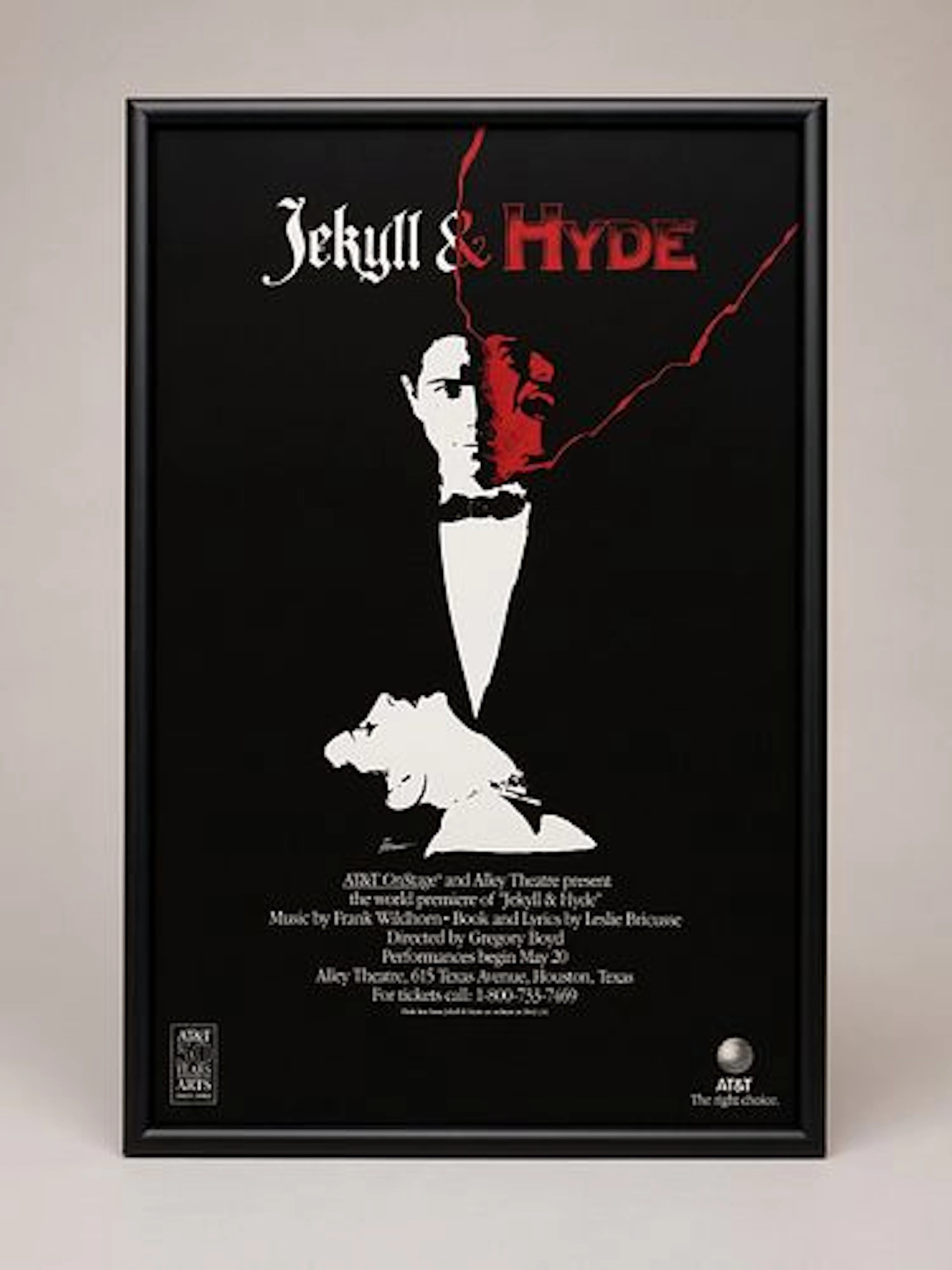Jekyll & Hyde The Musical Original 1990 World Premiere Alley Theatre Poster