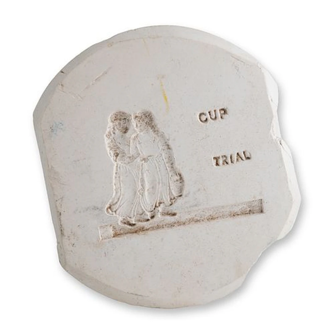 Wedgwood English Neoclassical White Earthenware Sprig Trial Mold