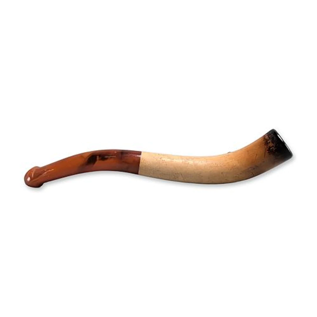 Curved Meerschaum and Amber Smoking Pipe with Case