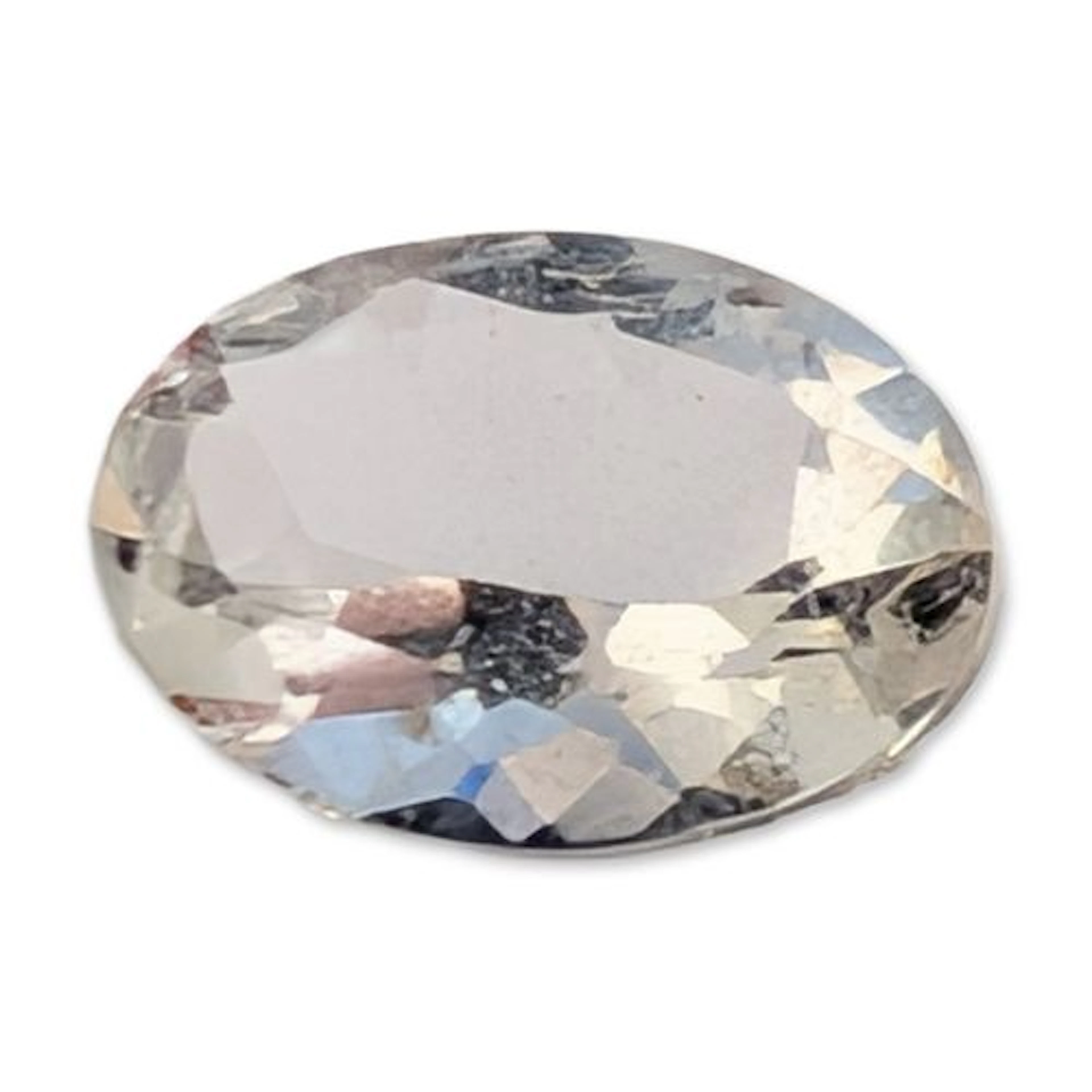 Oval Faceted Pale Green Gemstone