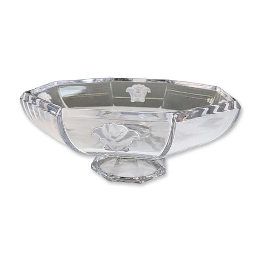 Rosenthal Versace Medusa Crystal Pedestal Bowl