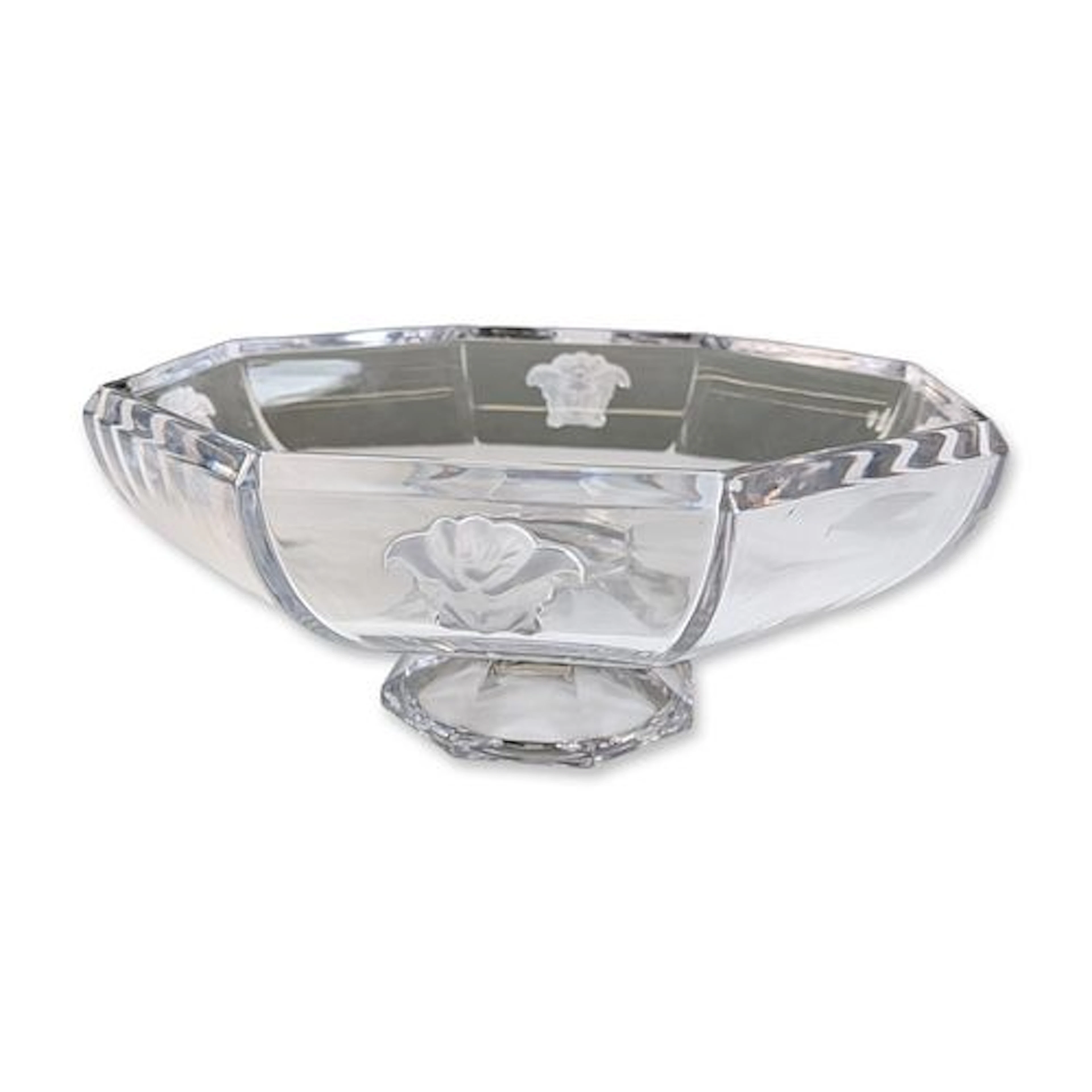 Rosenthal Versace Medusa Crystal Pedestal Bowl