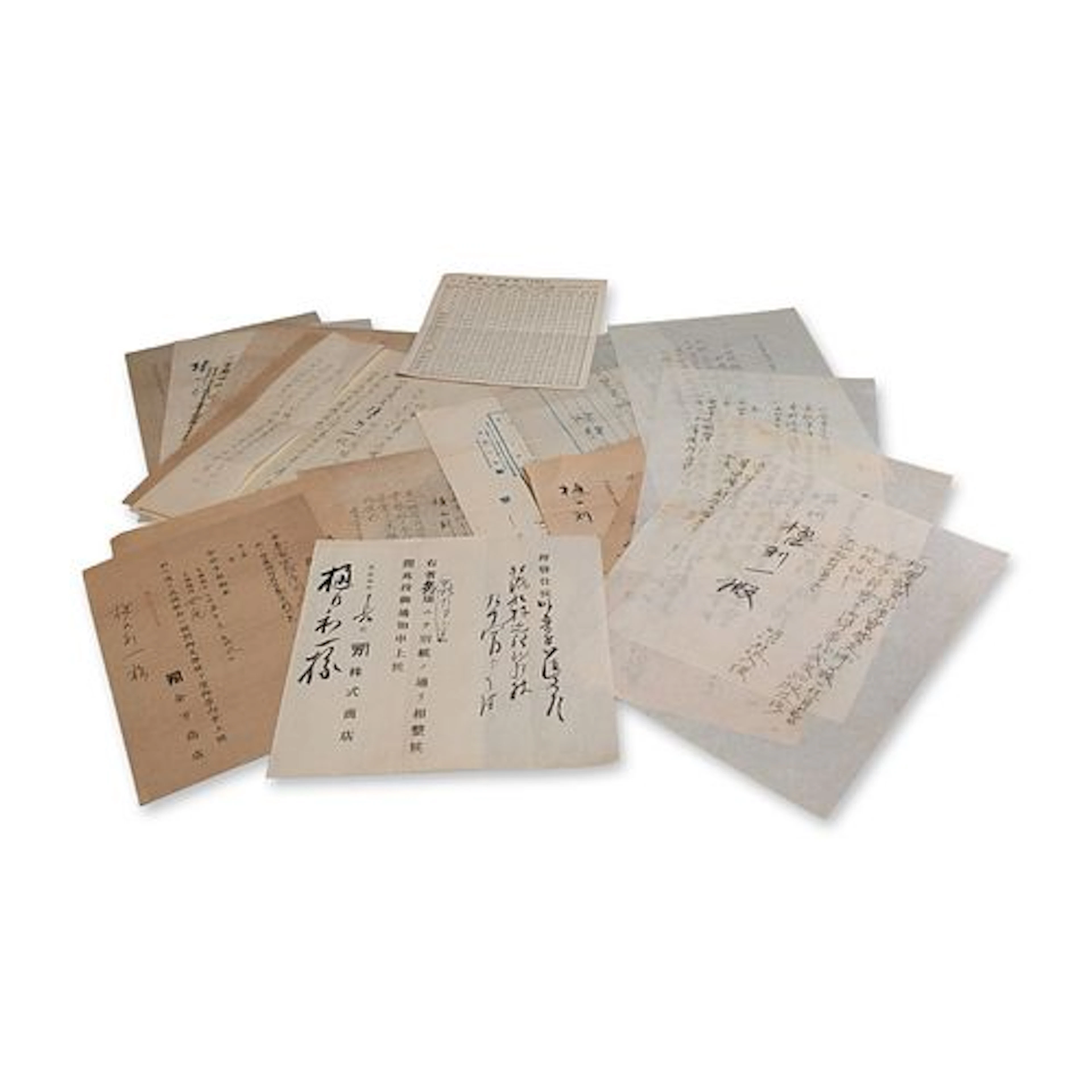 20pc Collection of Japanese Taisho Era Commercial Documents and Correspondence