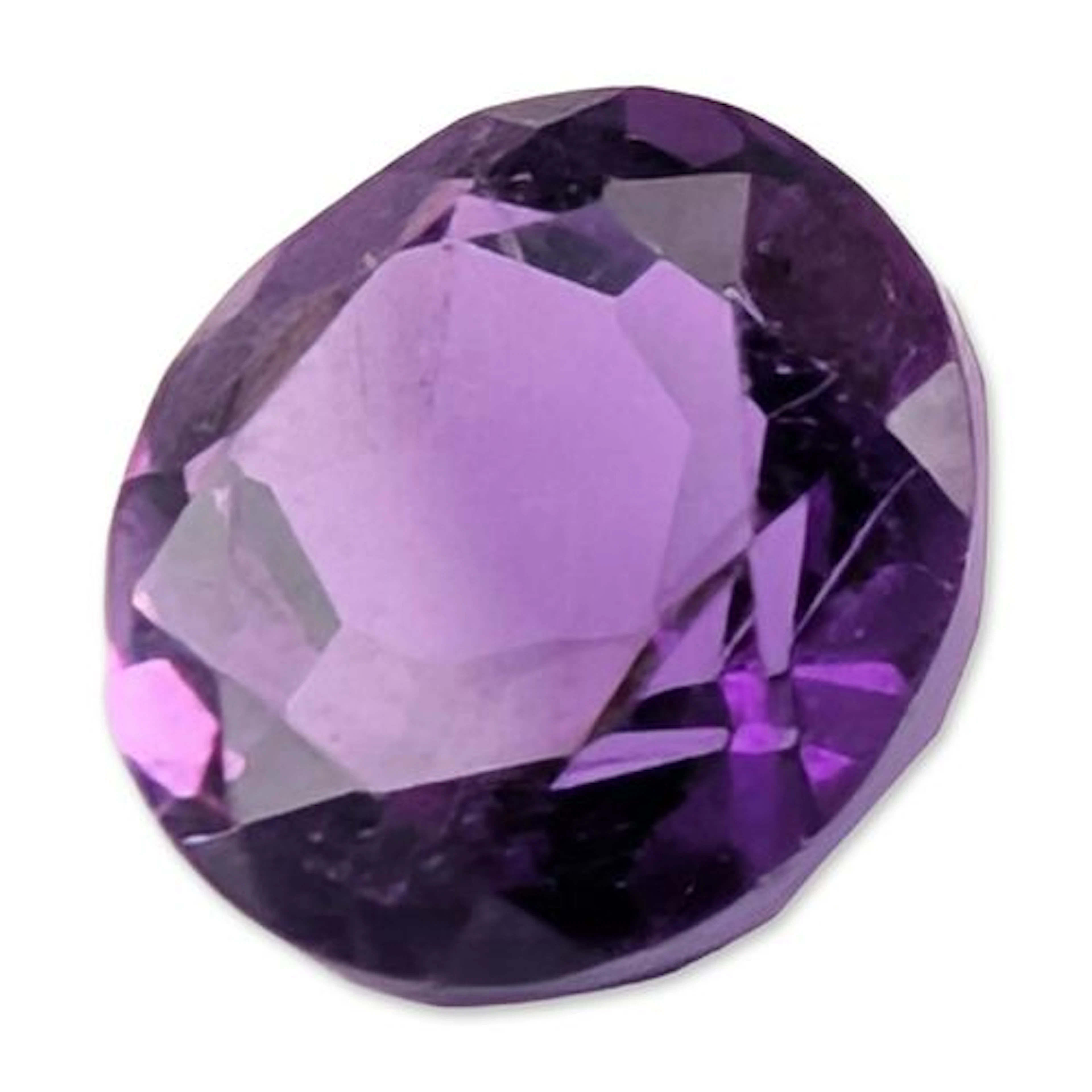 Loose Round Brilliant Cut Amethyst Gemstone
