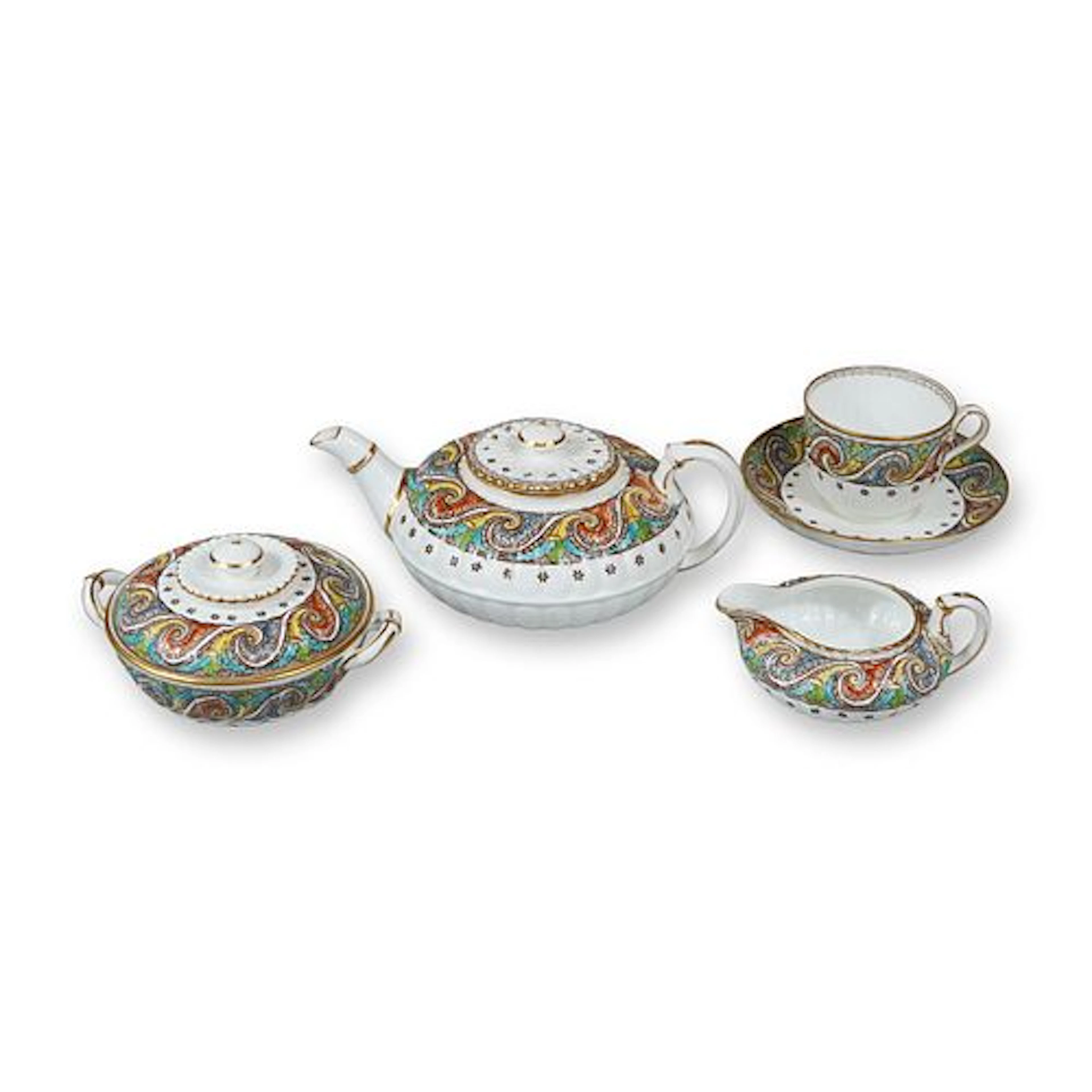 5pc Wedgwood Bone China Partial Tea Set