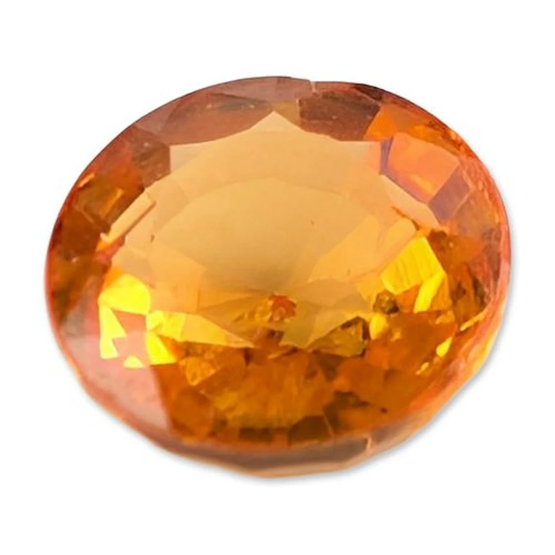 Oval Mixed Cut Madeira Citrine Gemstone