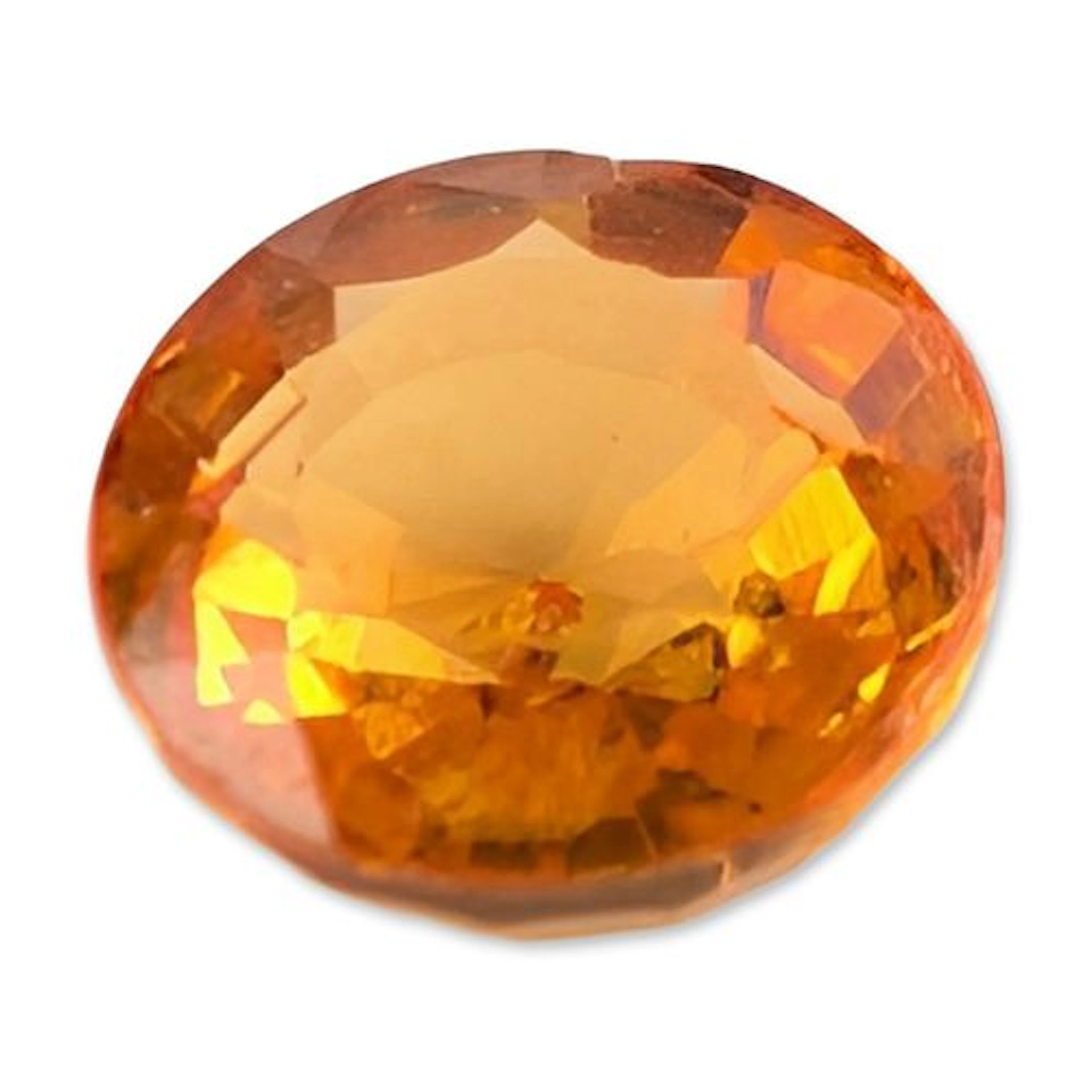 Oval Mixed Cut Madeira Citrine Gemstone