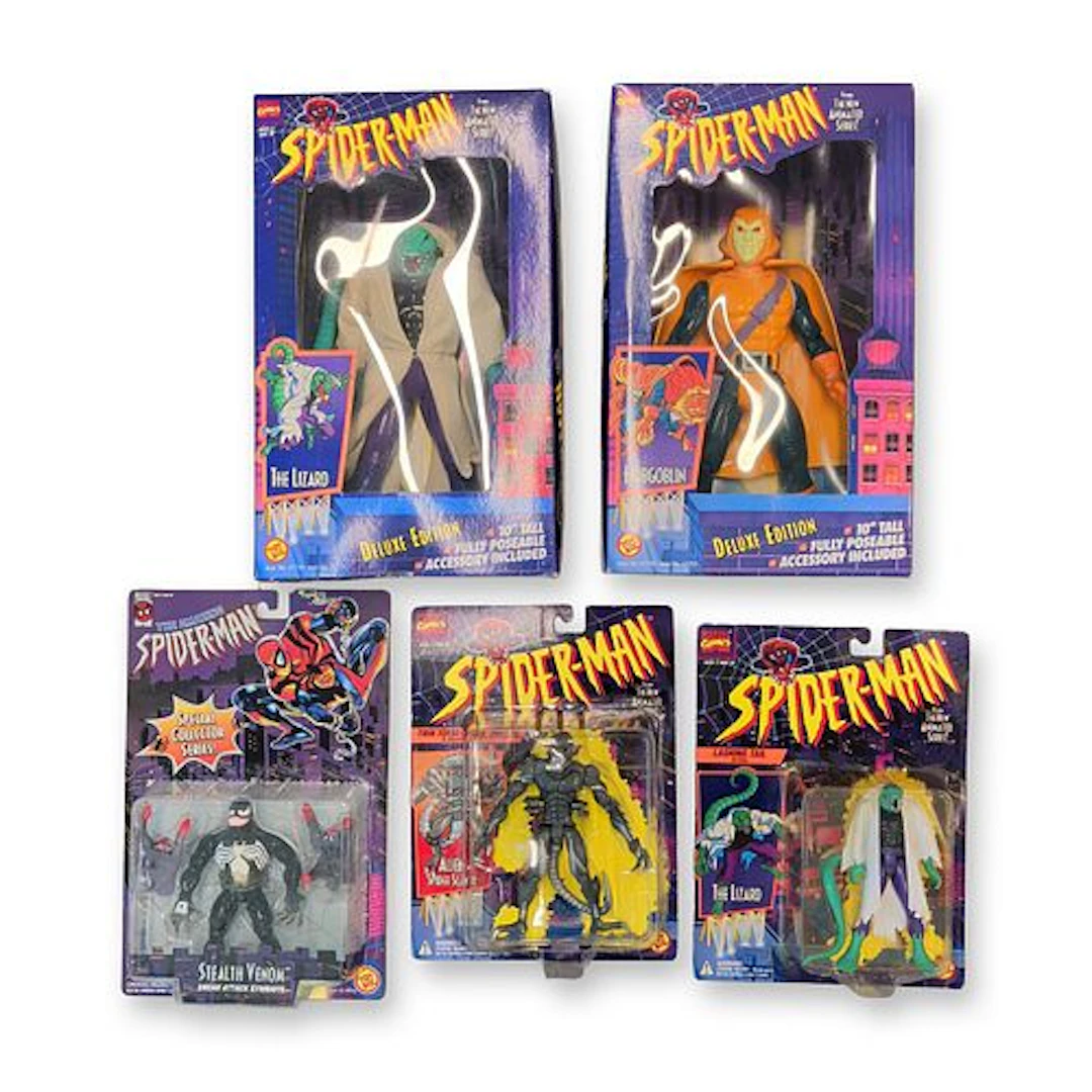 5pc Toy Biz Marvel Spider-Man Action Figurine Collection