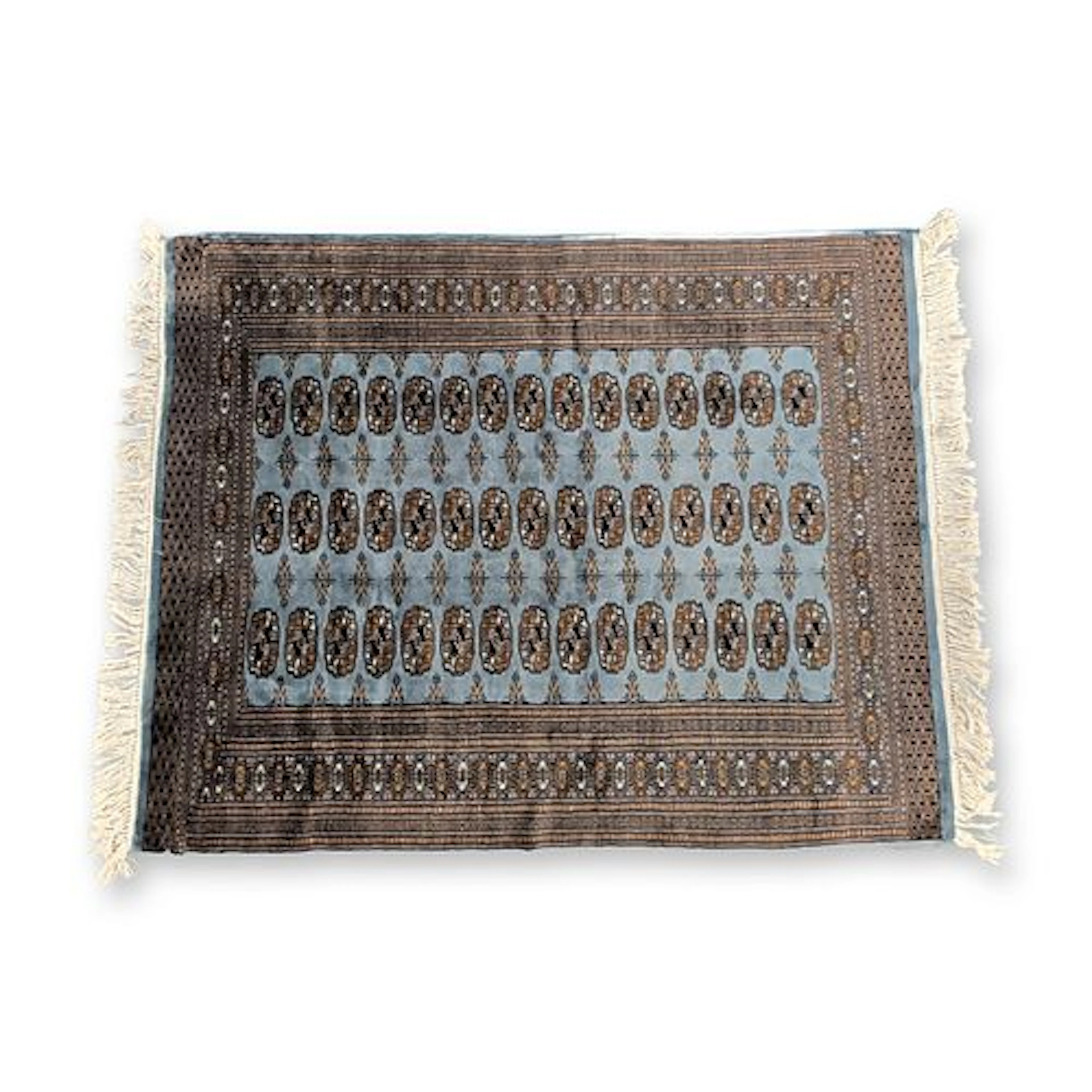 Pakistani Hand Knotted Wool Bokhara Mori Rug