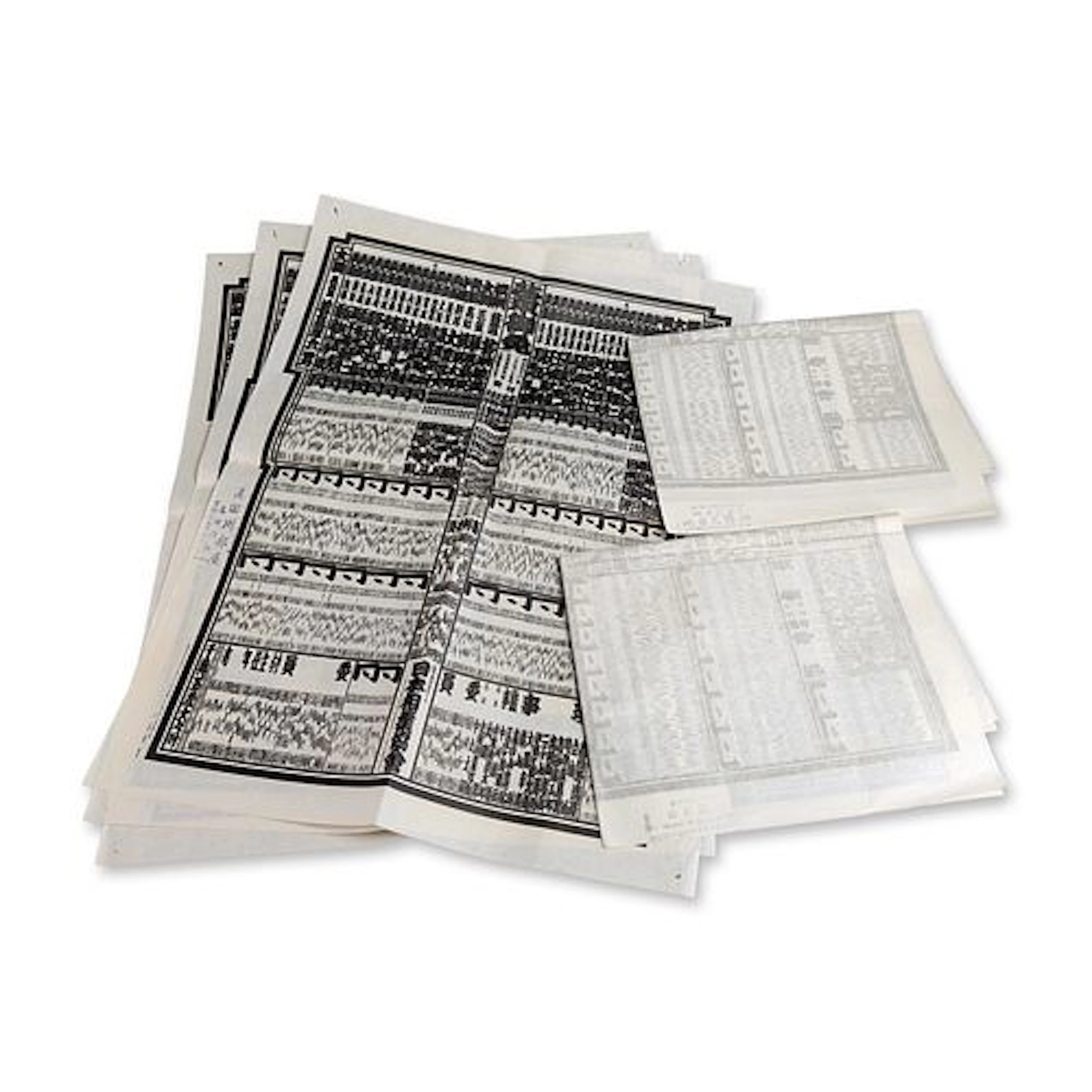 4pc Japanese Sumo Banzuke Ranking Charts and Ephemera Collection