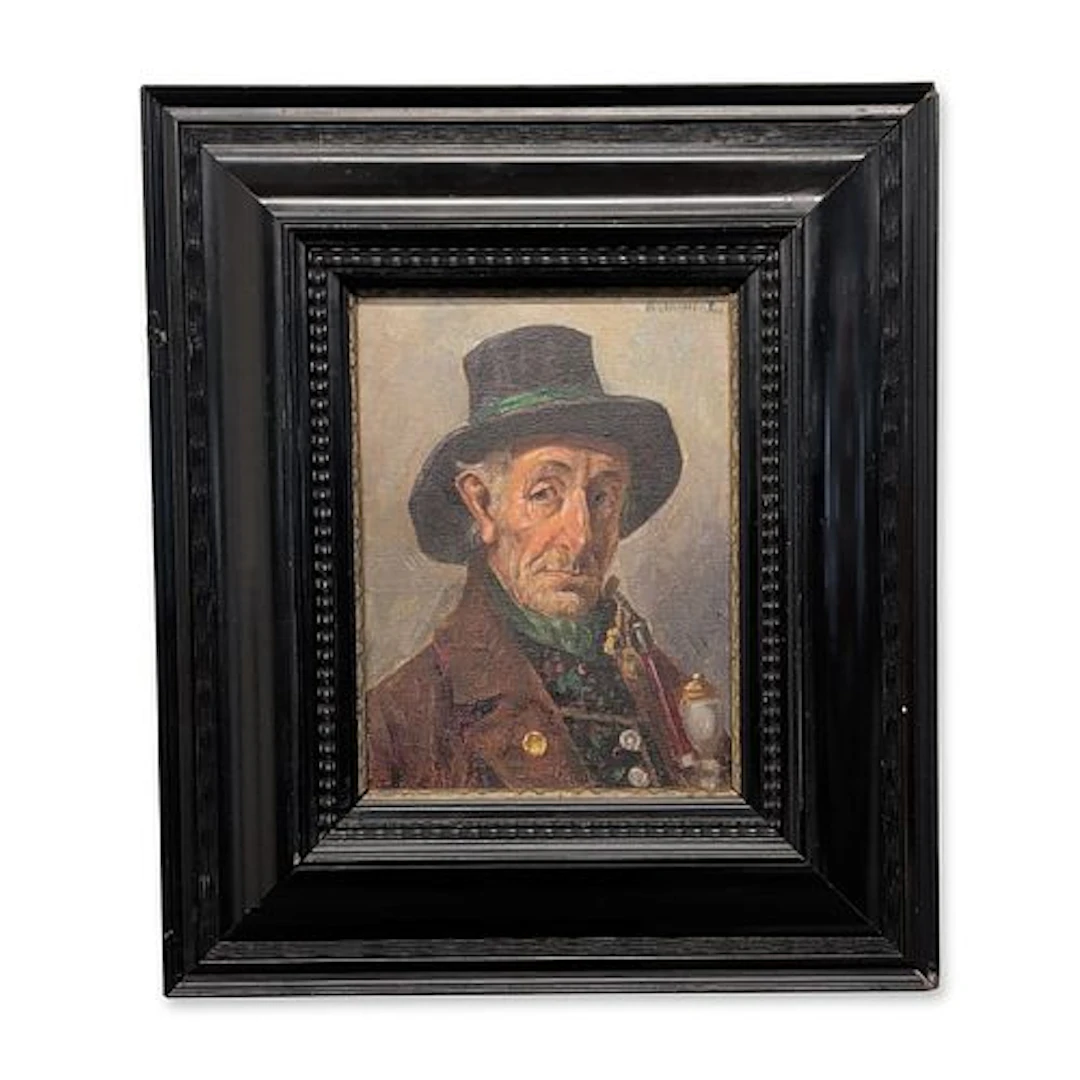 Albert Wachter (German 19th-20th century) Oil Painting on Board, Tyrolean