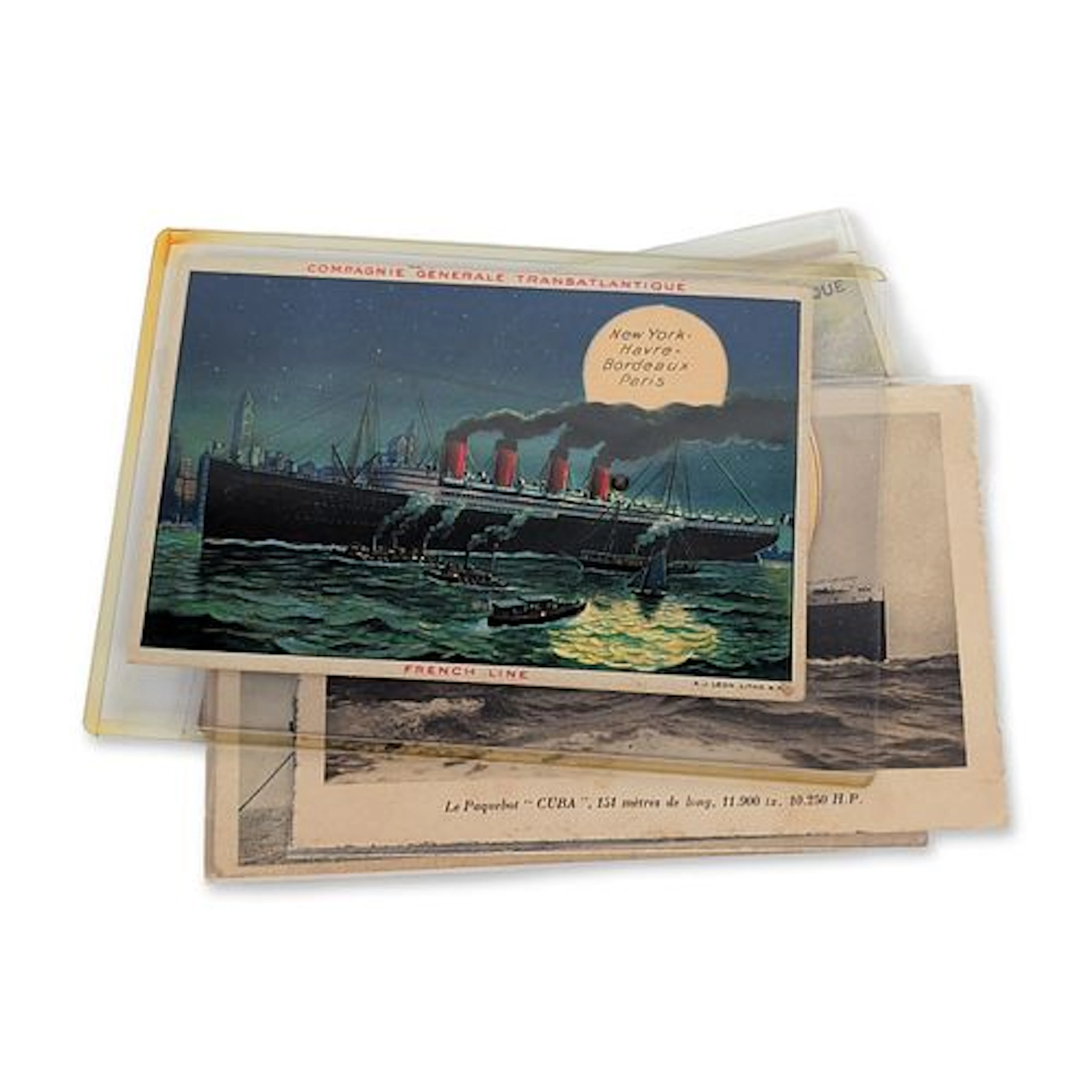 10pc Collection of French Line Ocean Liner Postcards