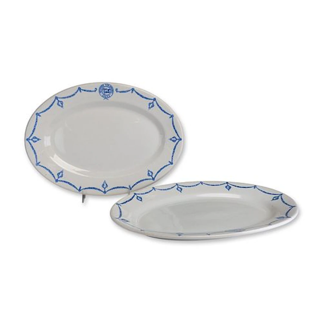2pc Munson Steamship Lines Atlantic Pattern Serving Platters
