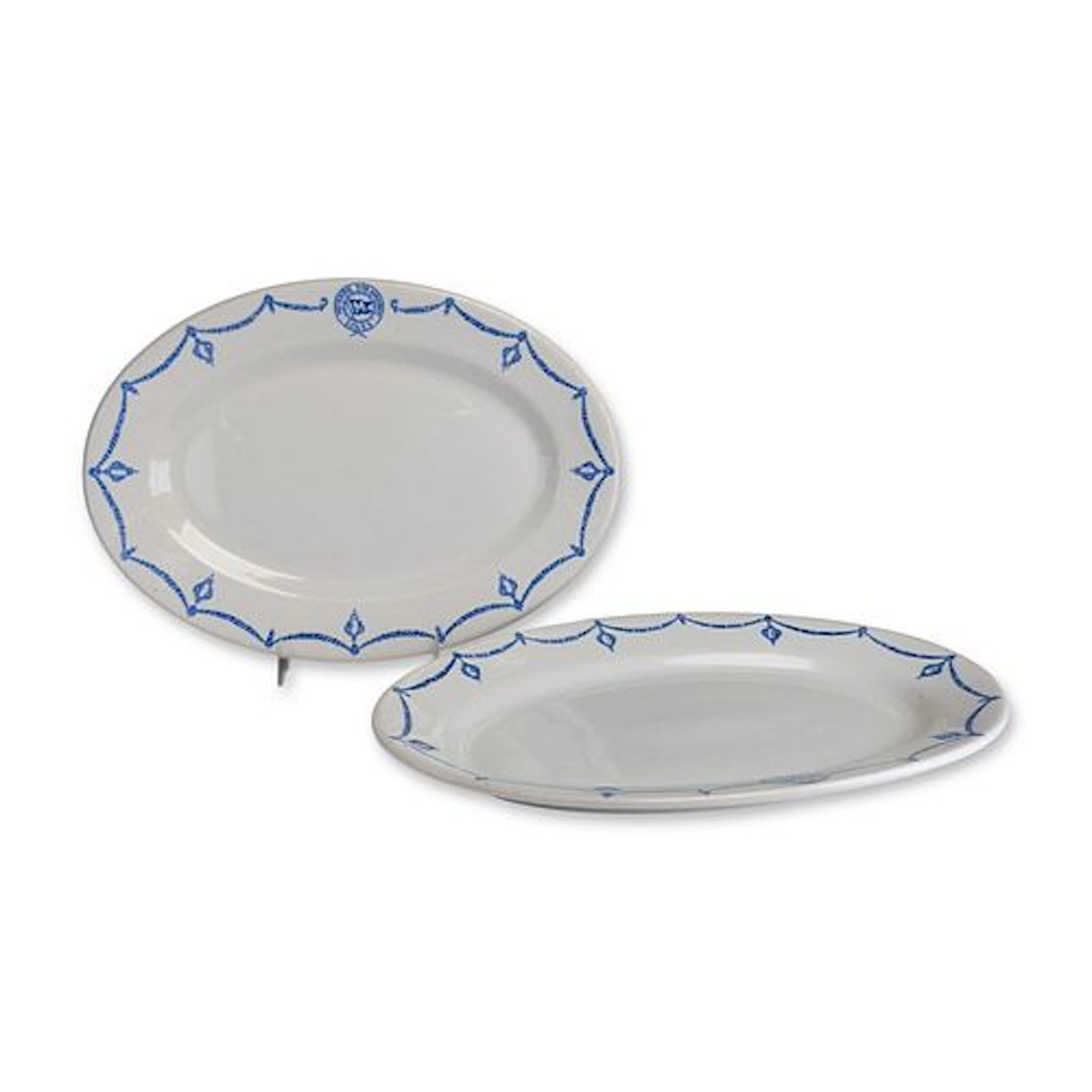 2pc Munson Steamship Lines Atlantic Pattern Serving Platters