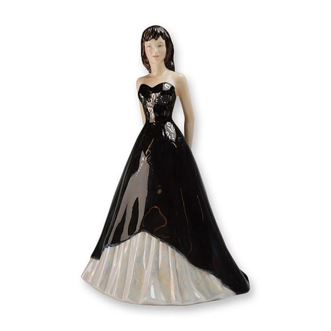 Royal Doulton Prototype Figurine of a Lady in a Black Evening Gown