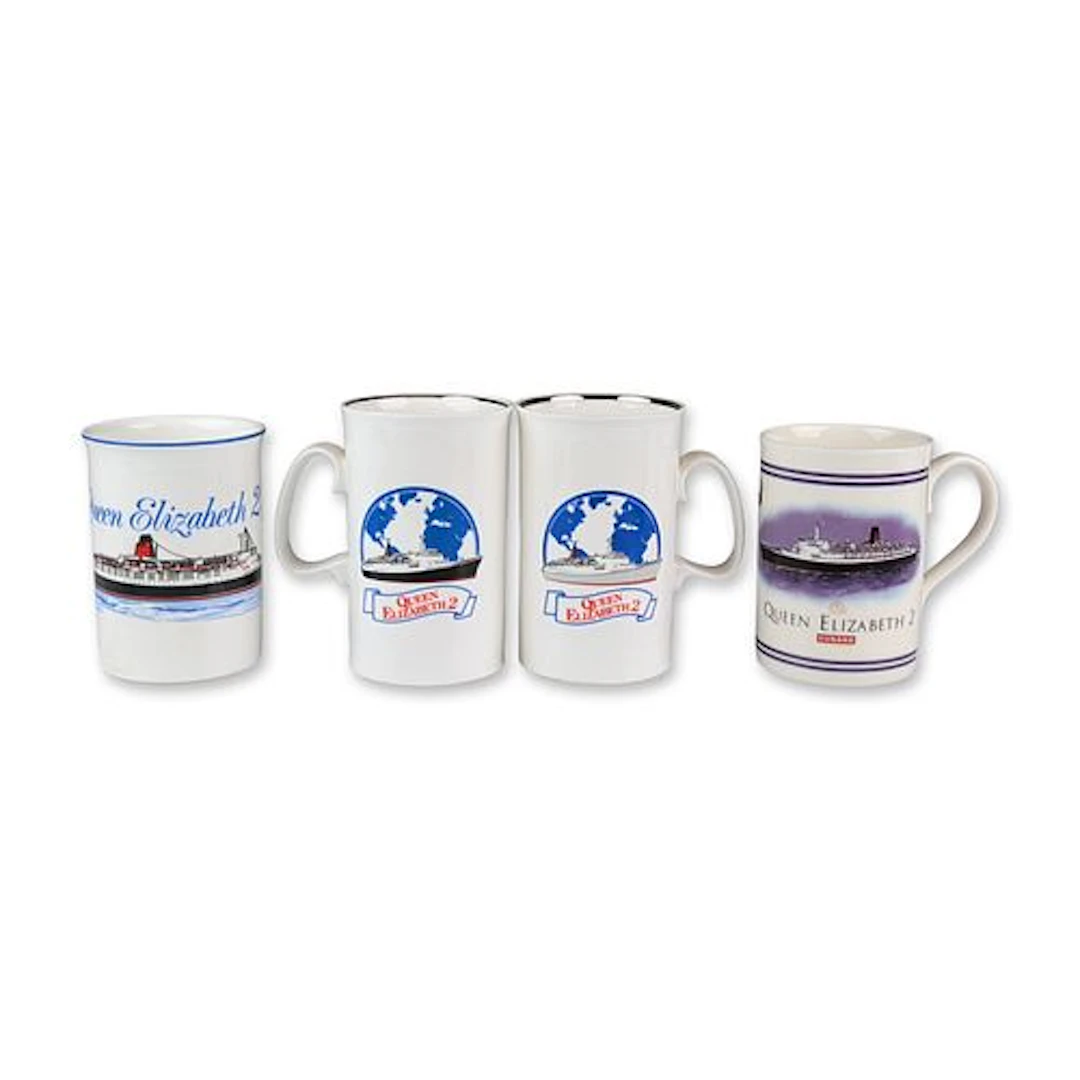 4pc Group of Queen Elizabeth 2 Commemorative Mugs