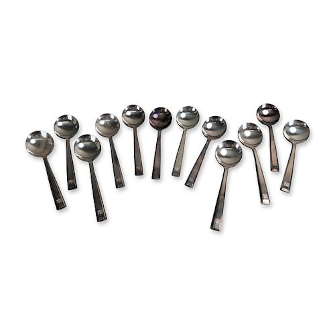 12pc Oneida Moore-McCormack Lines Silverplate Soup Spoons