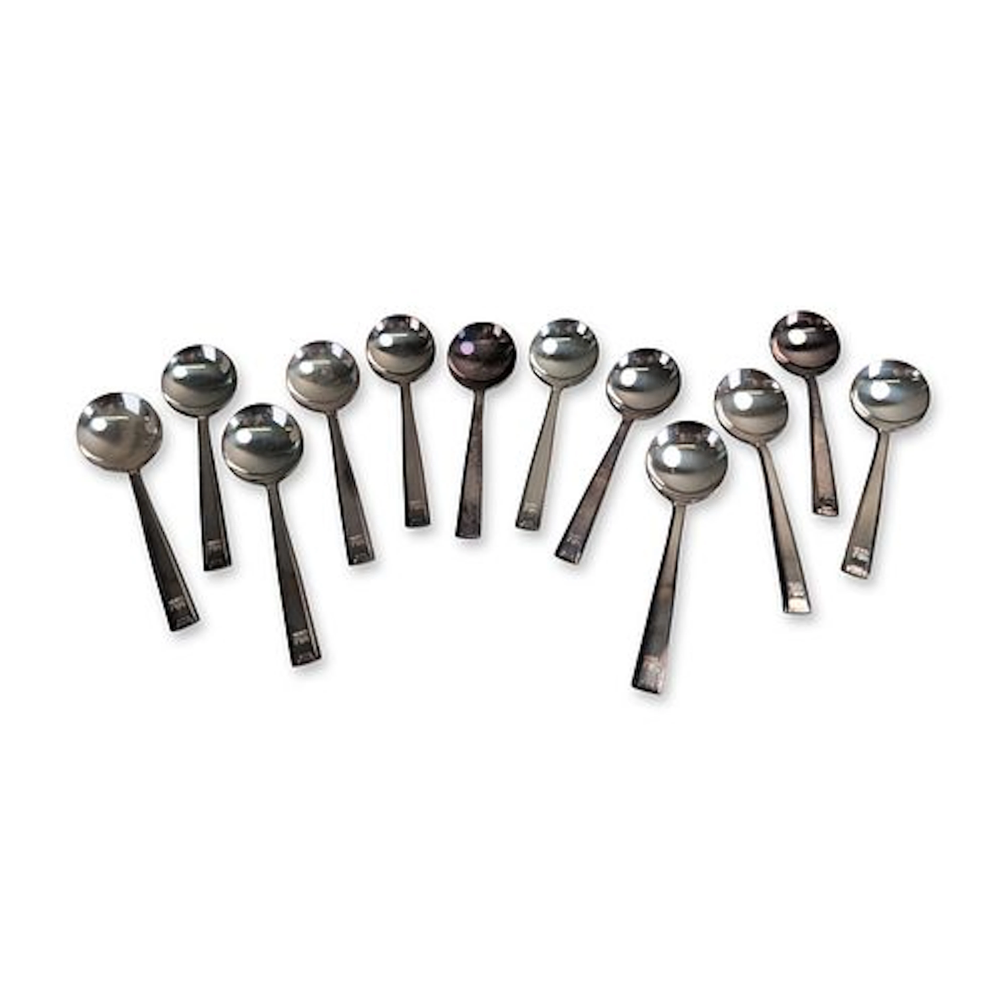 12pc Oneida Moore-McCormack Lines Silverplate Soup Spoons