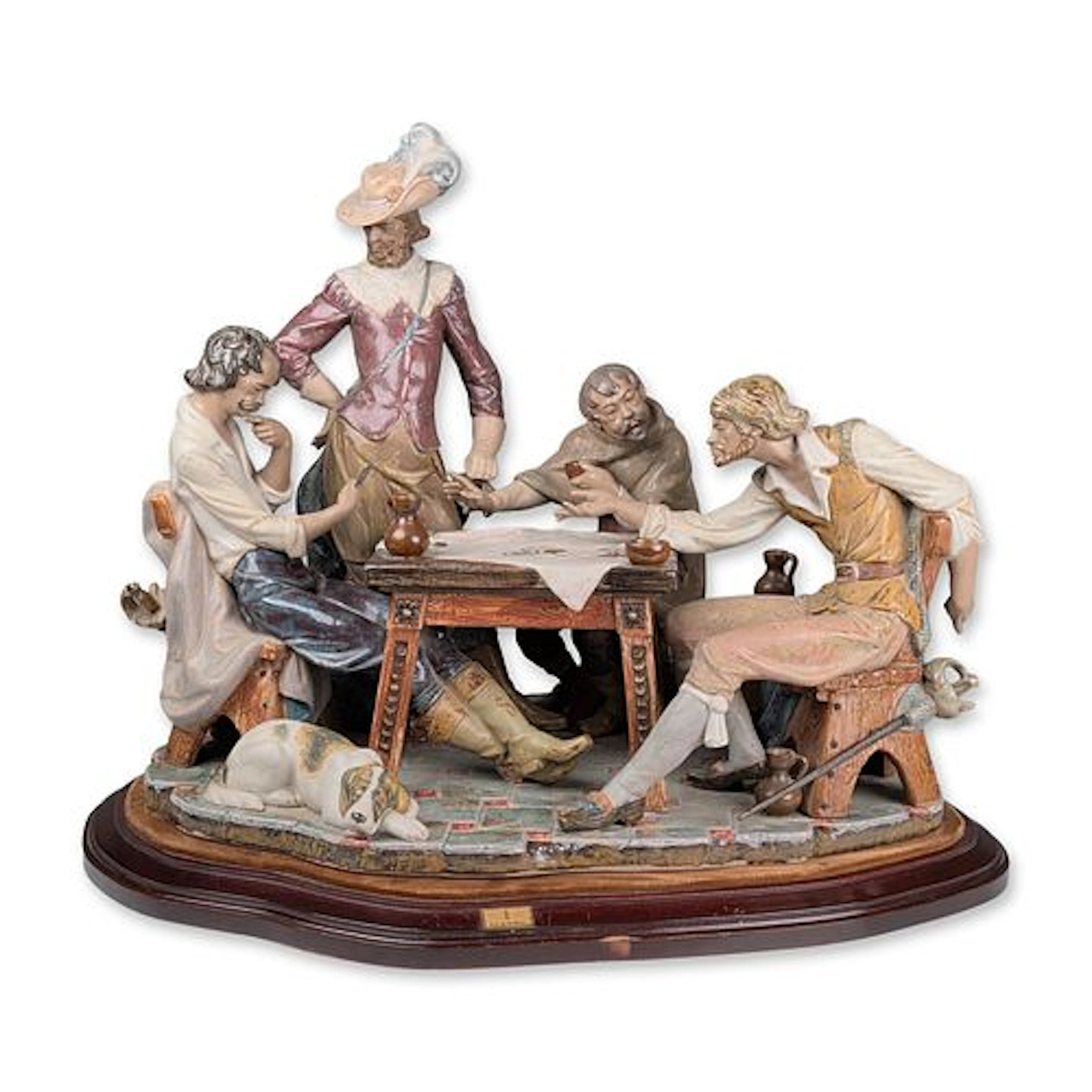 Lladro Gres Porcelain Numbered Series Sculpture, Playing Cards with