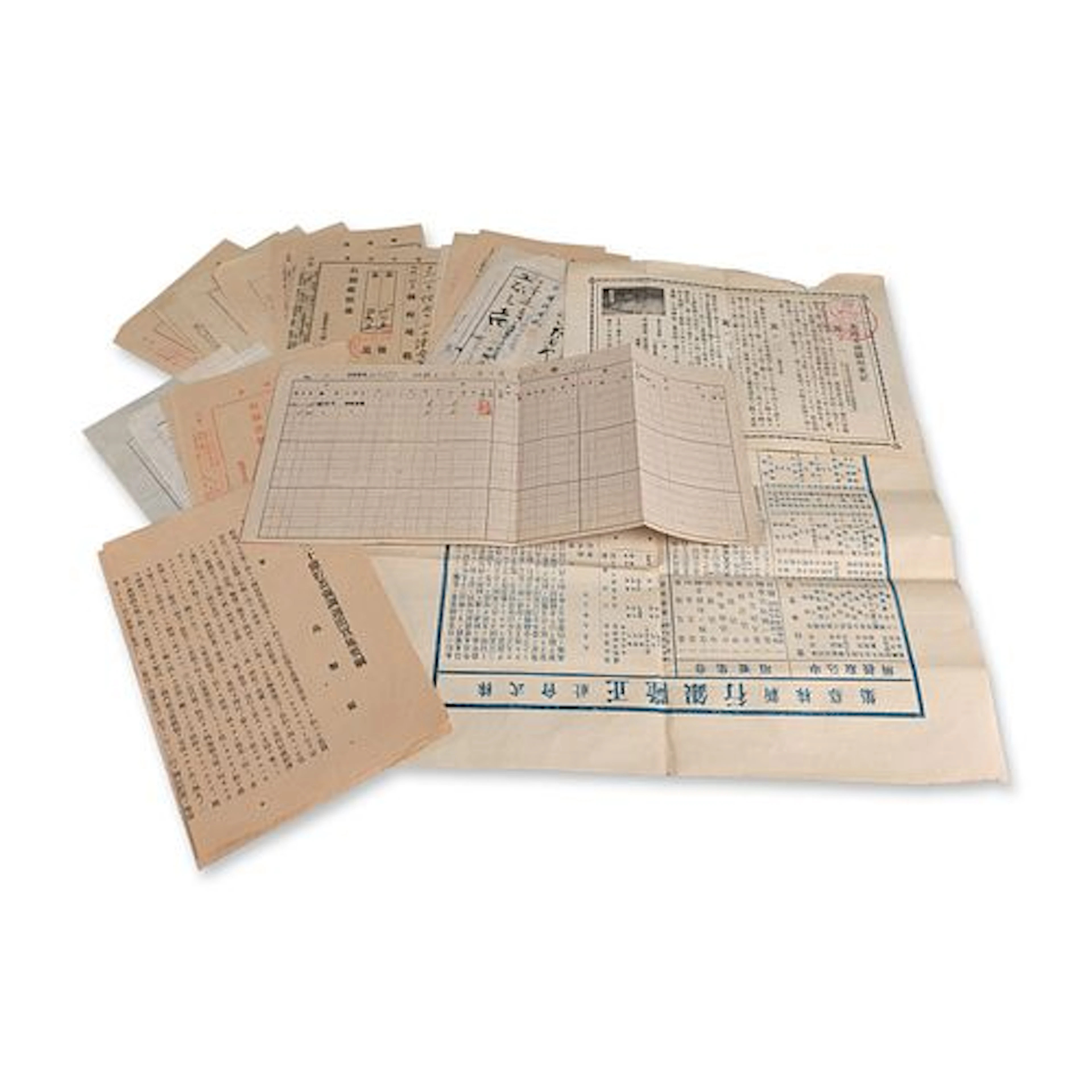 20pc Japanese Agricultural and Financial Ephemera Collection, Taisho