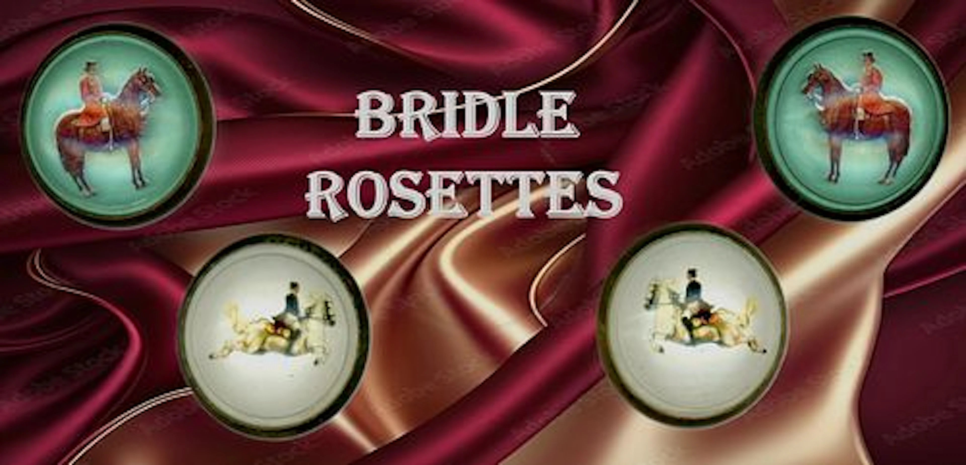 A SMALL SELECTION OF BRIDLE ROSETTES