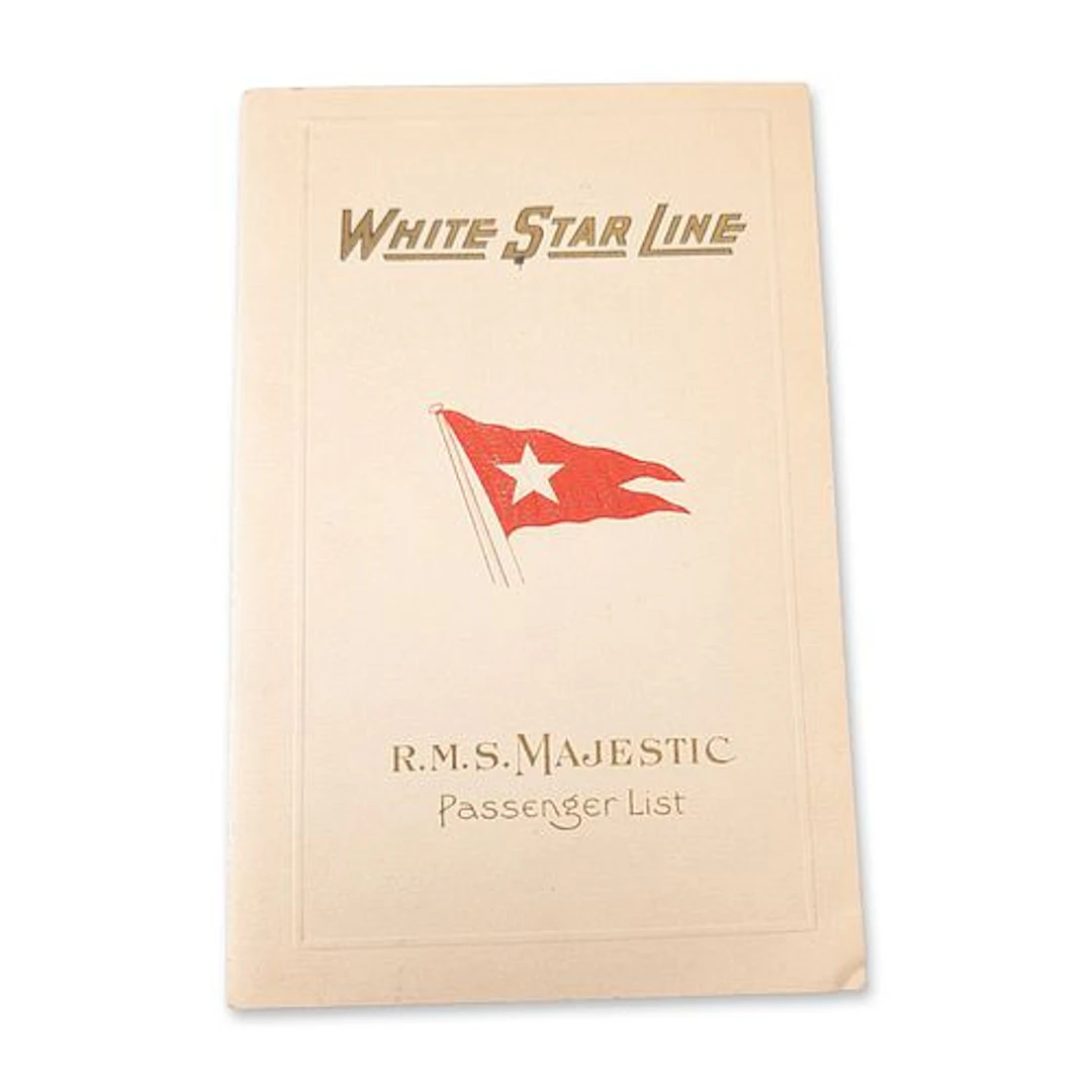 White Star Line 1925 Majestic Passenger List