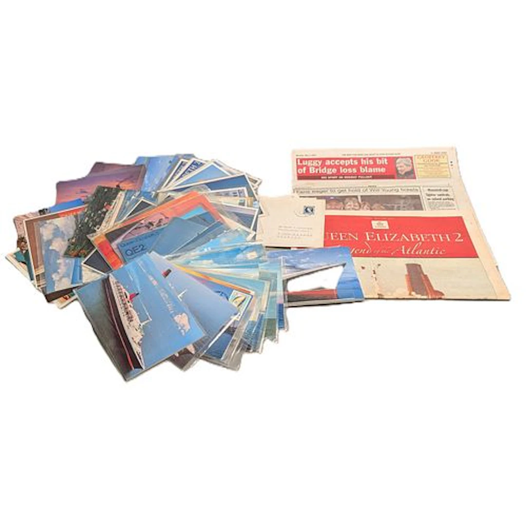75pc+ Collection of RMS Queen Elizabeth 2 Maritime Ephemera