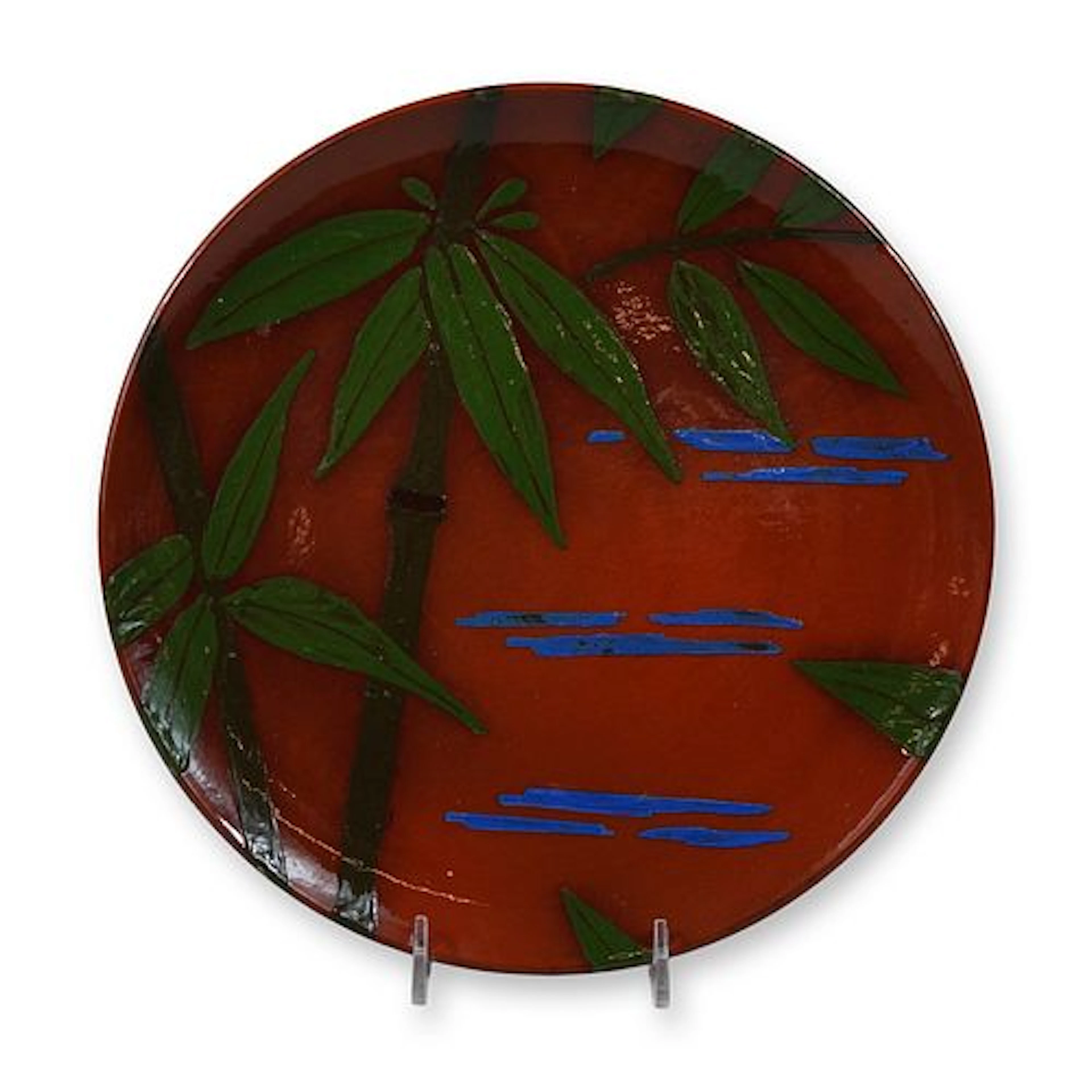 Wedgwood Earthenware Wall Plate with Japanesque Bamboo Motif