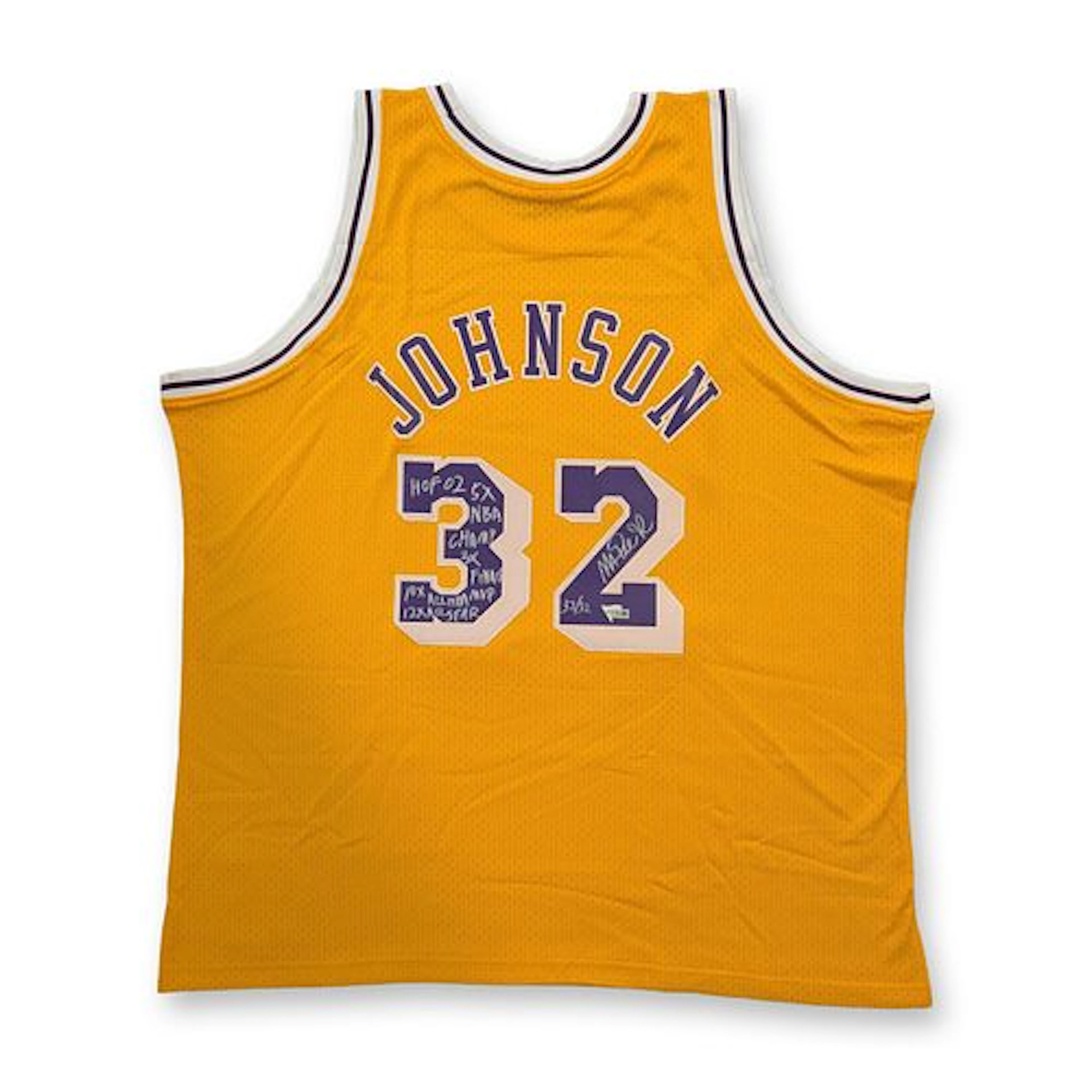 Magic Johnson Signed Los Angeles Lakers Mitchell and Ness Swingman Jersey