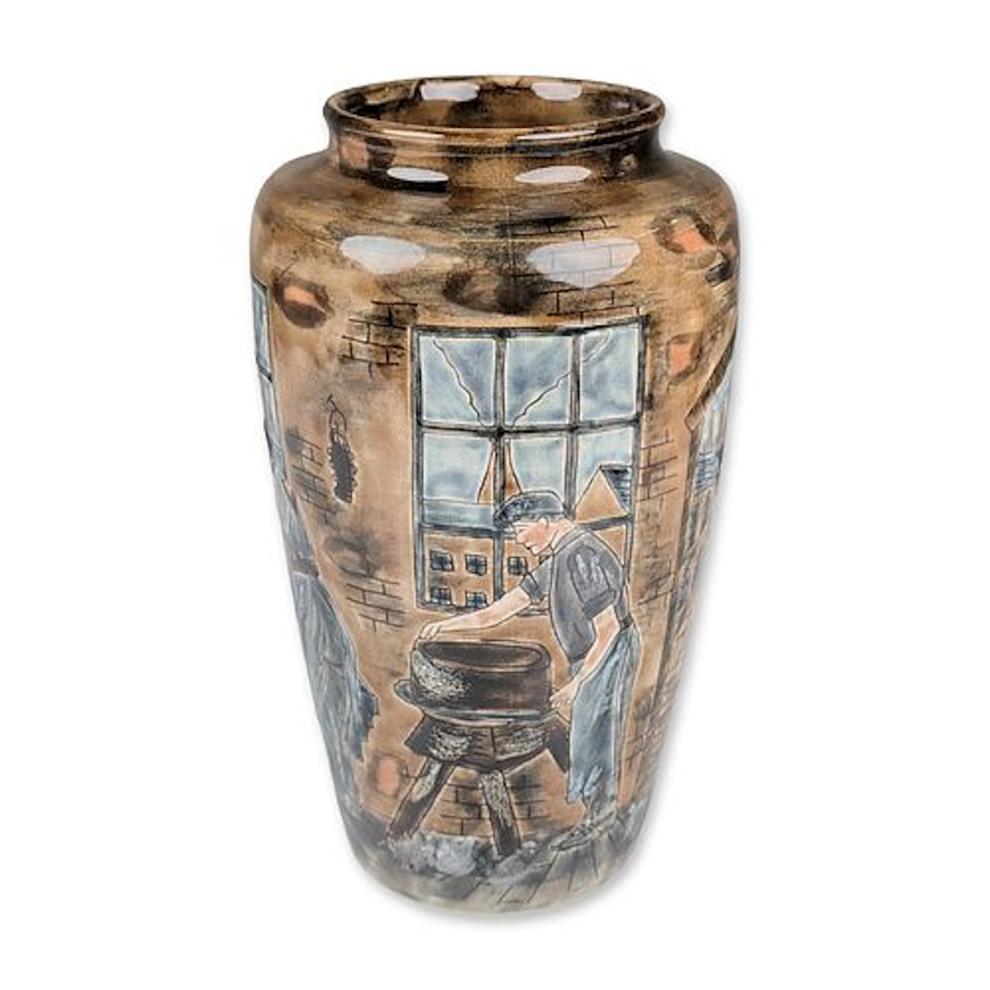 Cobridge Stoneware Industrial Motif Vase
