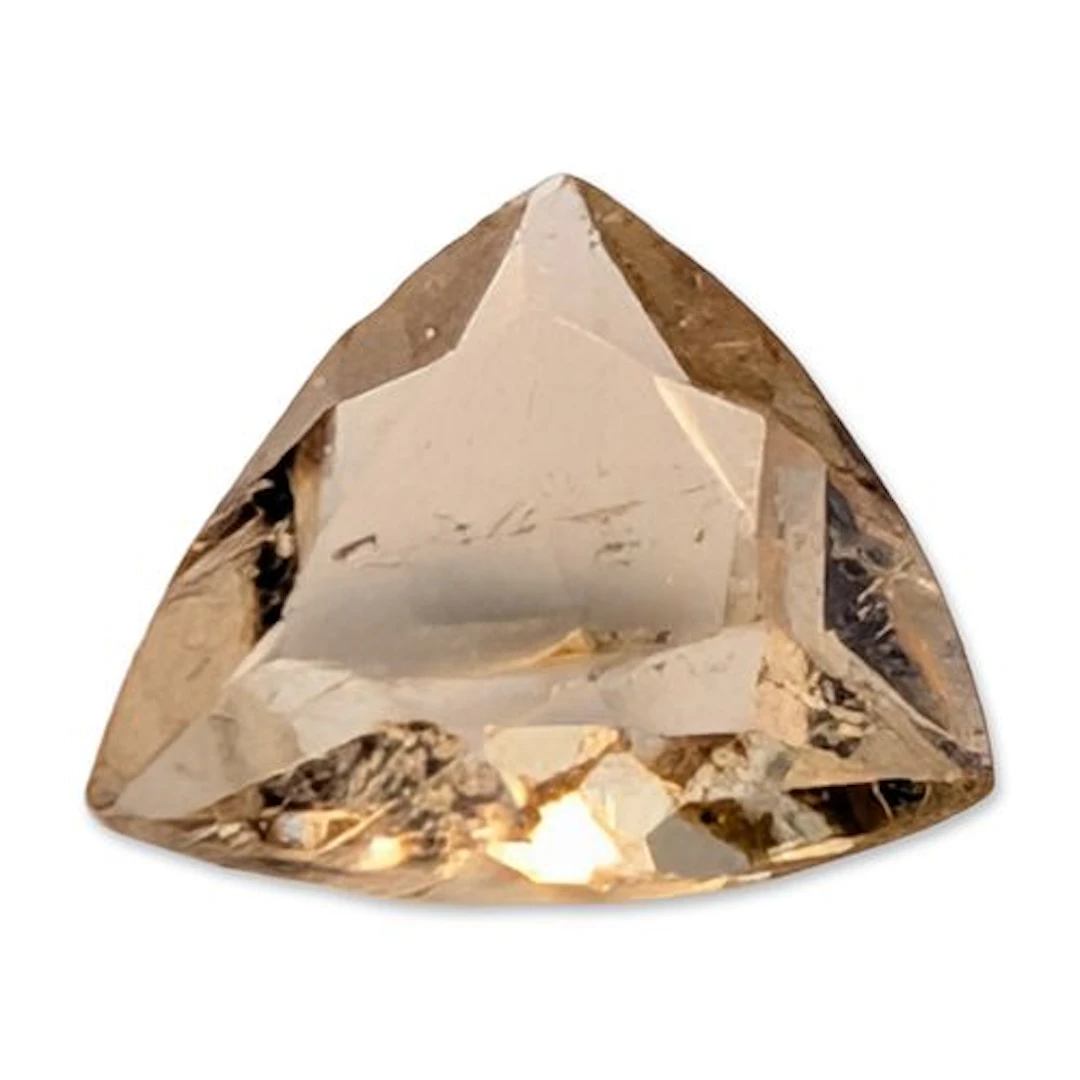 Trillion Cut Champagne Colored Loose Citrine Gemstone
