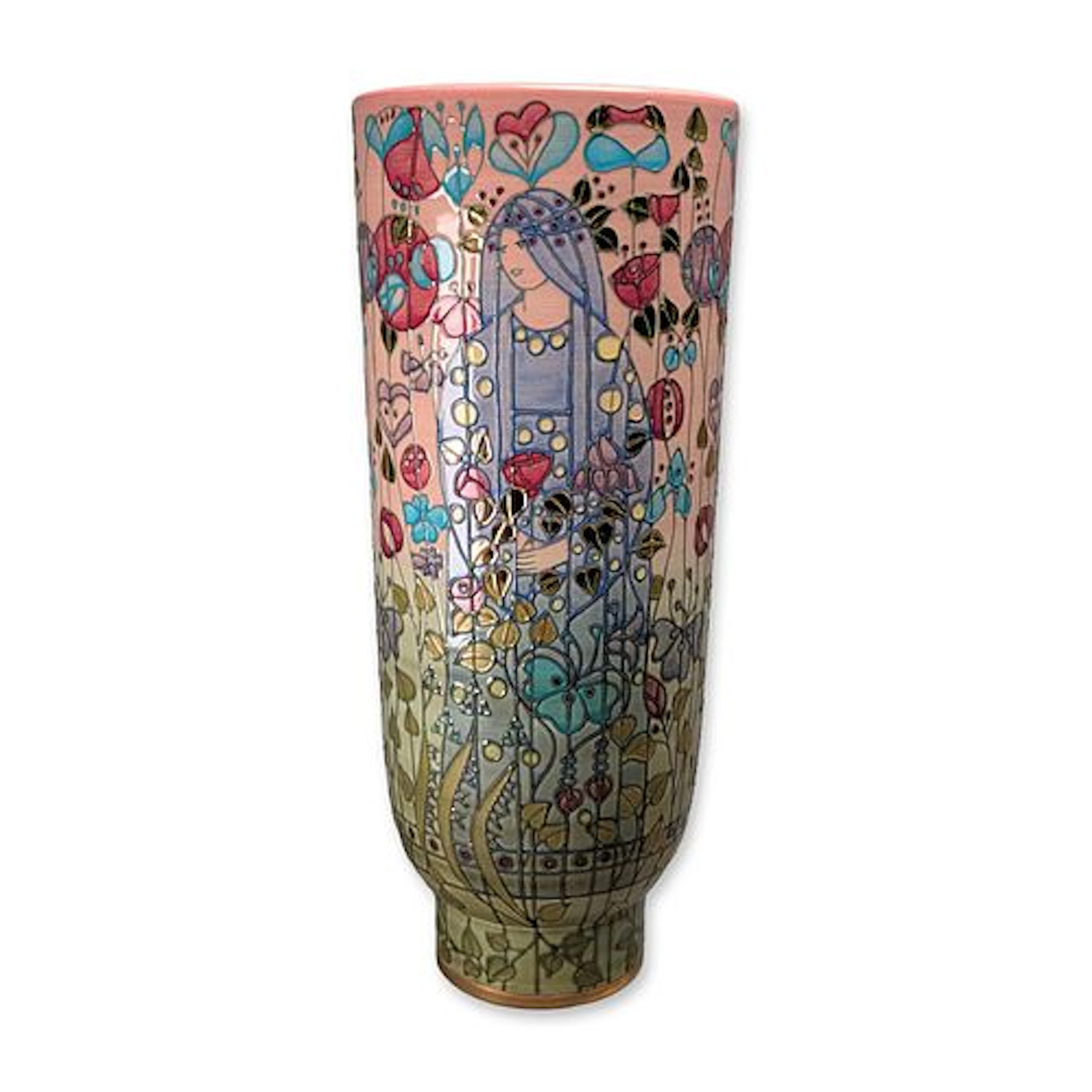Dennis Chinaworks Sally Tuffin Limited Edition Art Nouveau Style Vase