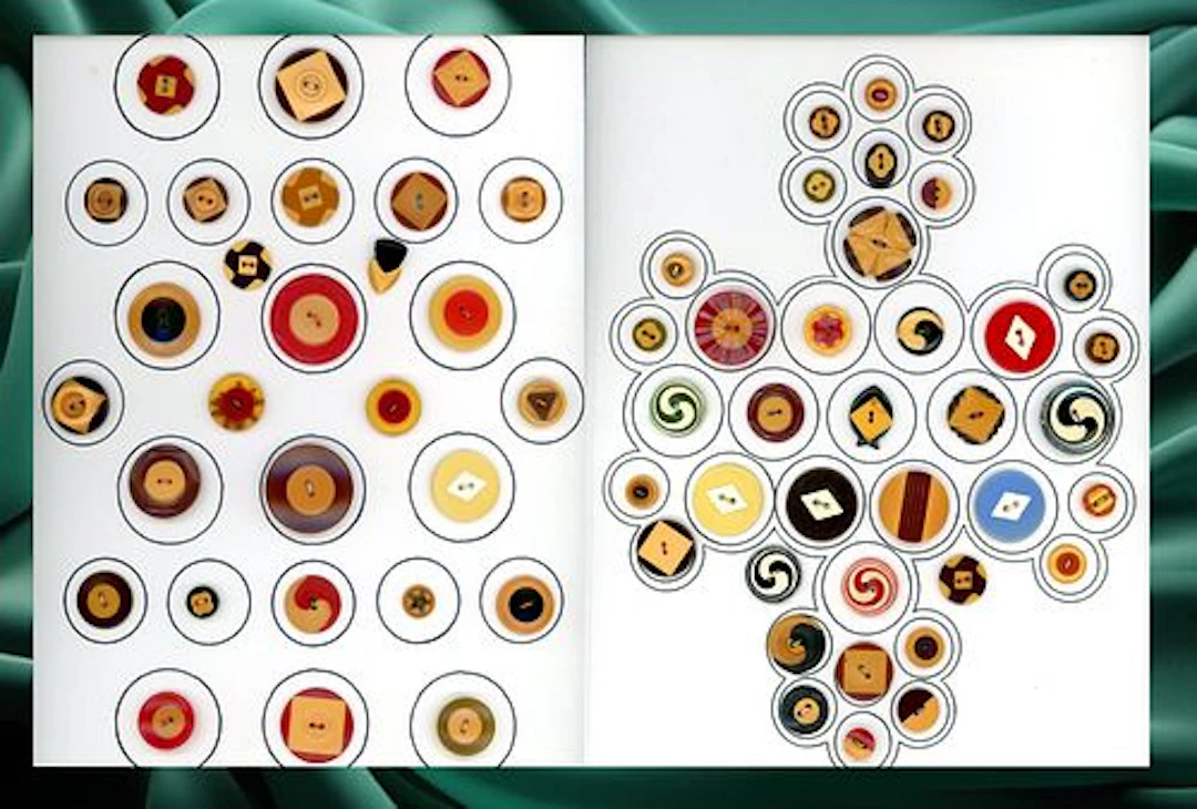 2 CARDS OF DIVISION THREE BAKELITE BUTTONS