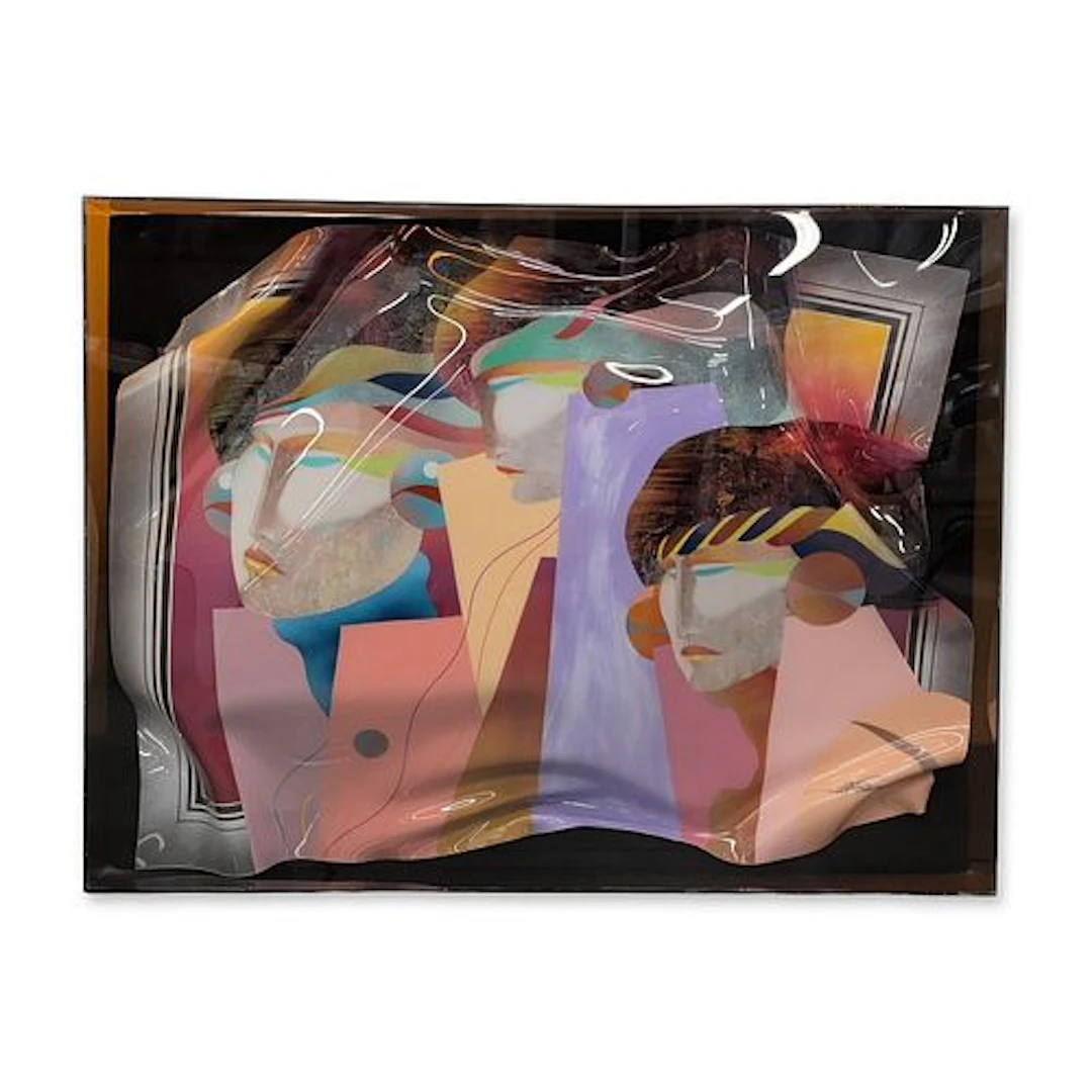 Ned Moulton (American b. 1937) Molded Painted Plexiglass Relief Sculpture