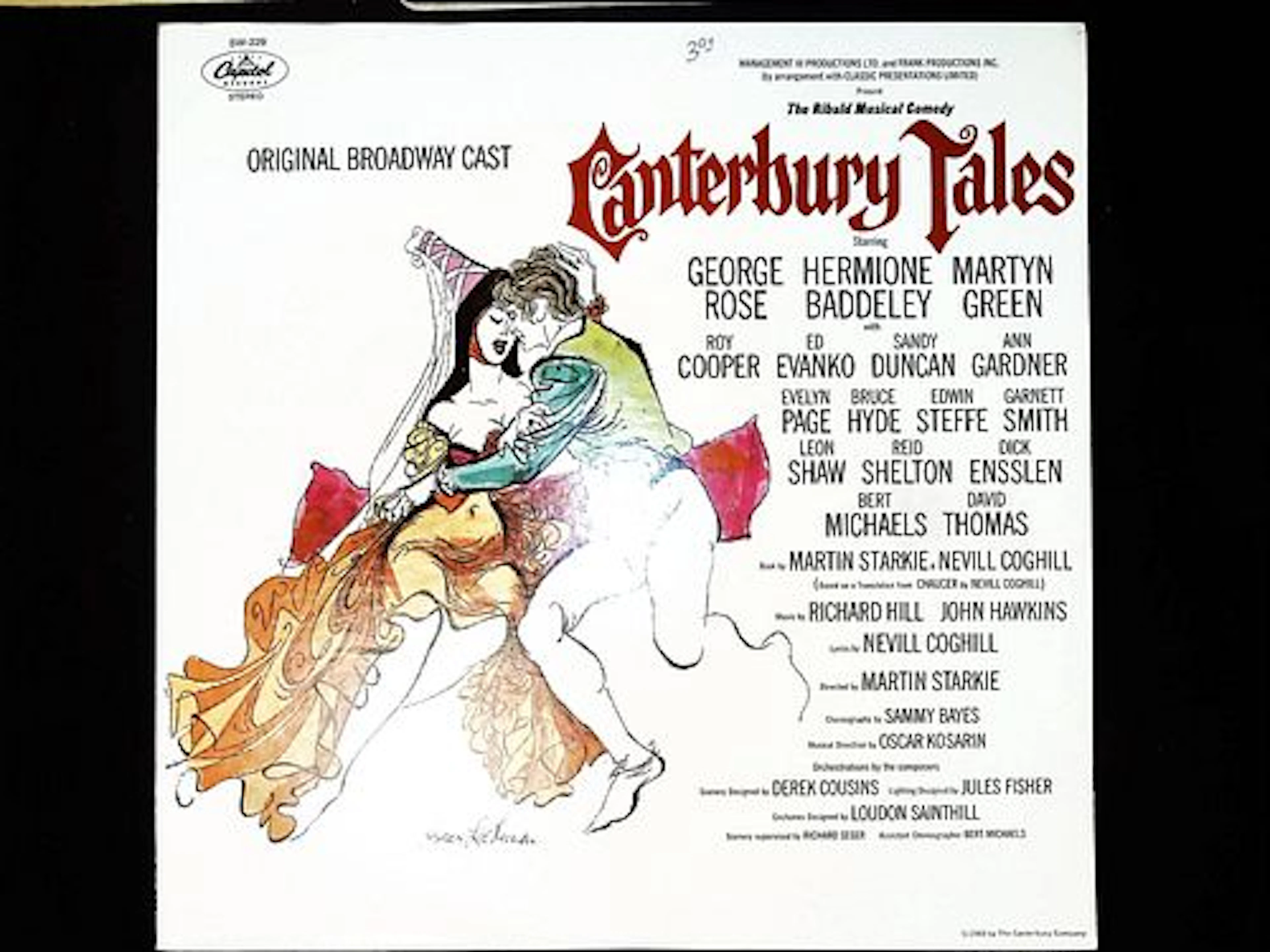 Canterbury Tales 1969 Original Broadway Cast Recording Vinyl LP Capitol