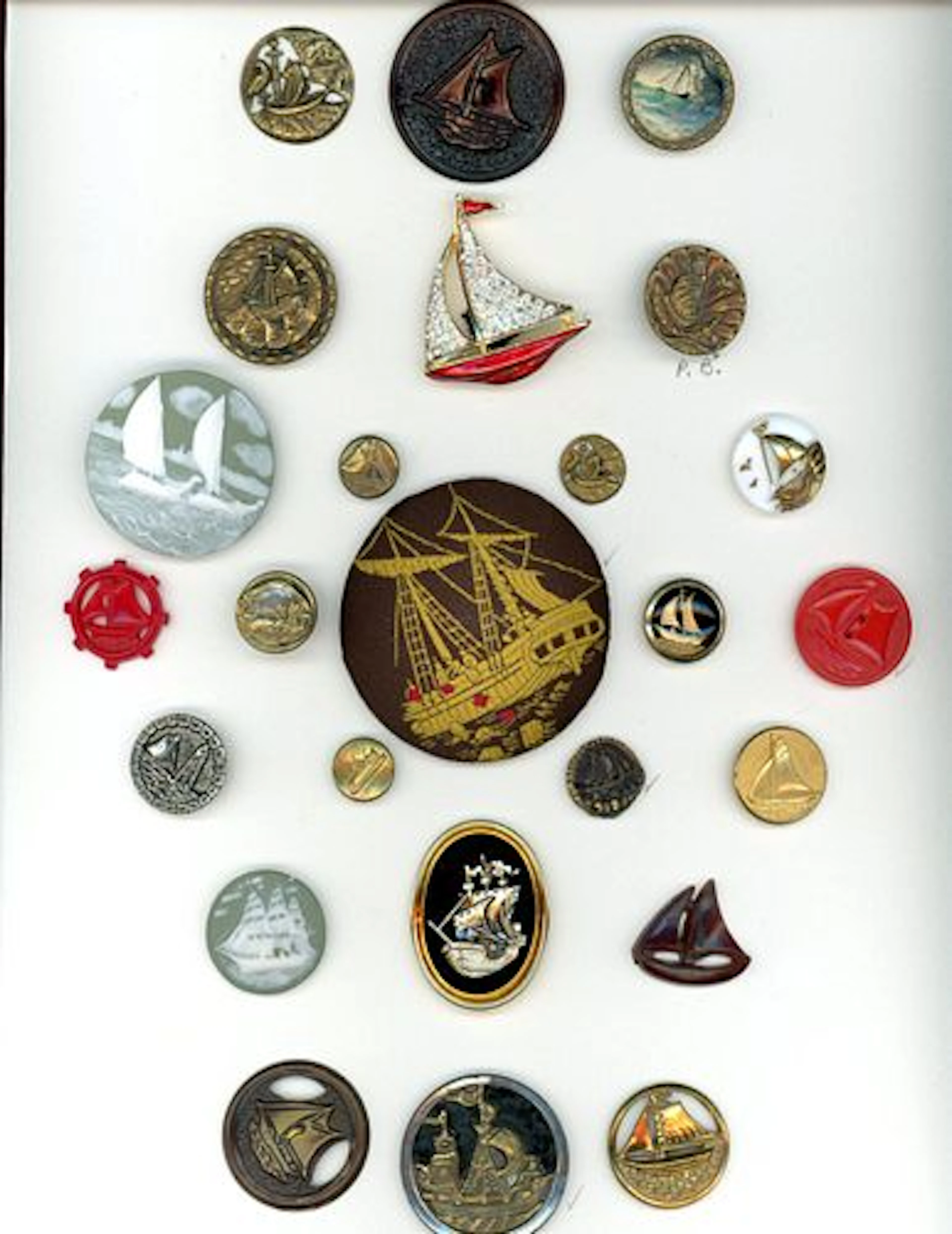 A CARD OF DIVISION 0NE AND THREE SHIPS AND BOATS