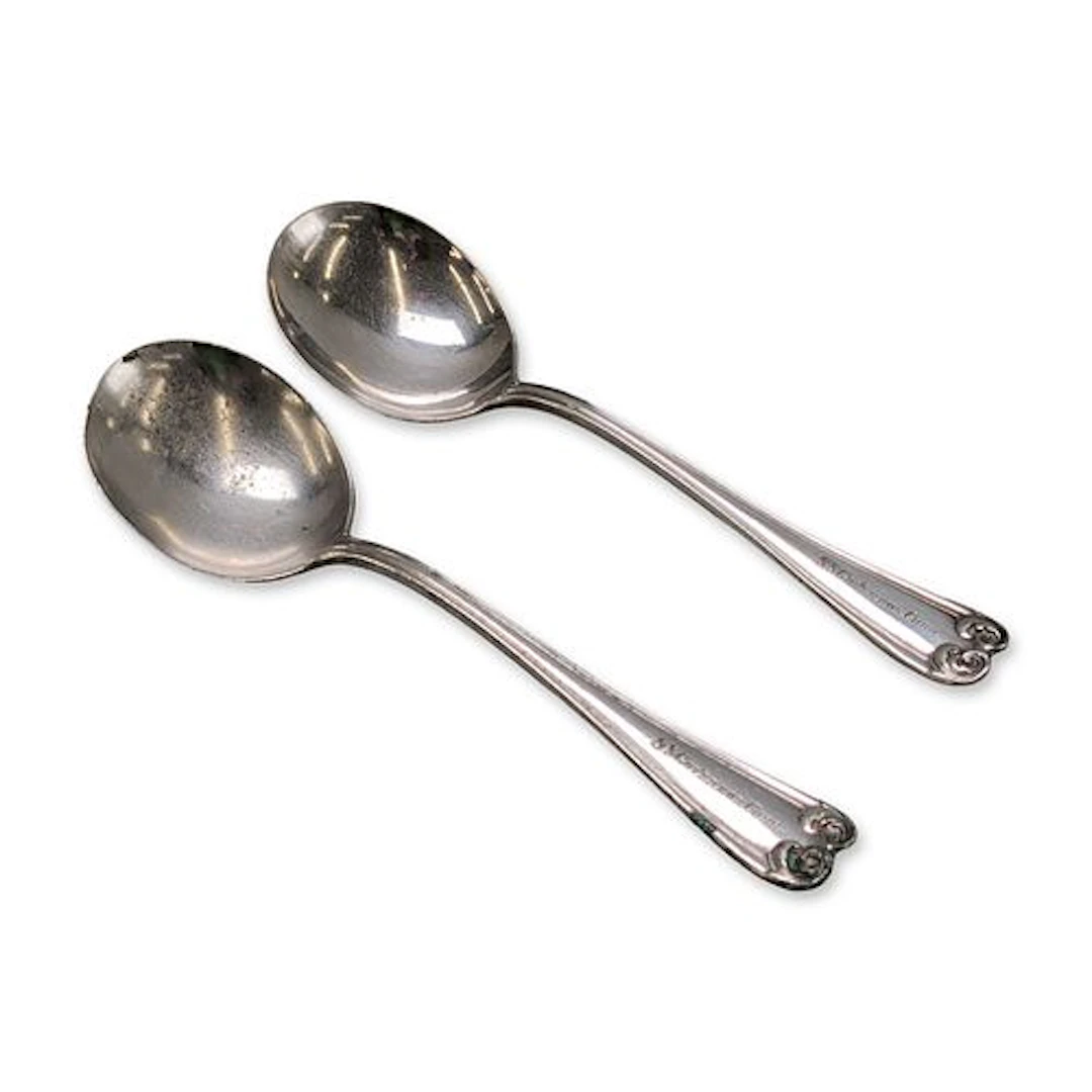 Pair of Rare Reed and Barton SS Governor Cobb Silver-Plated Spoons, c. 1906