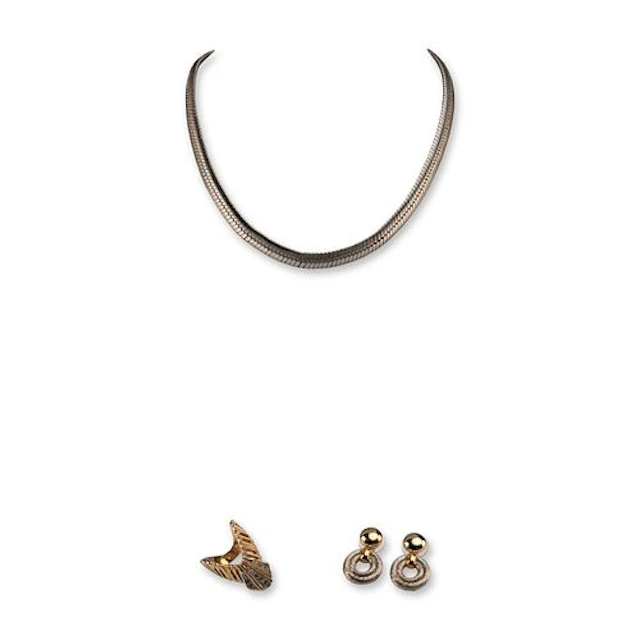 3pc Collection of Two-Tone Costume Jewelry