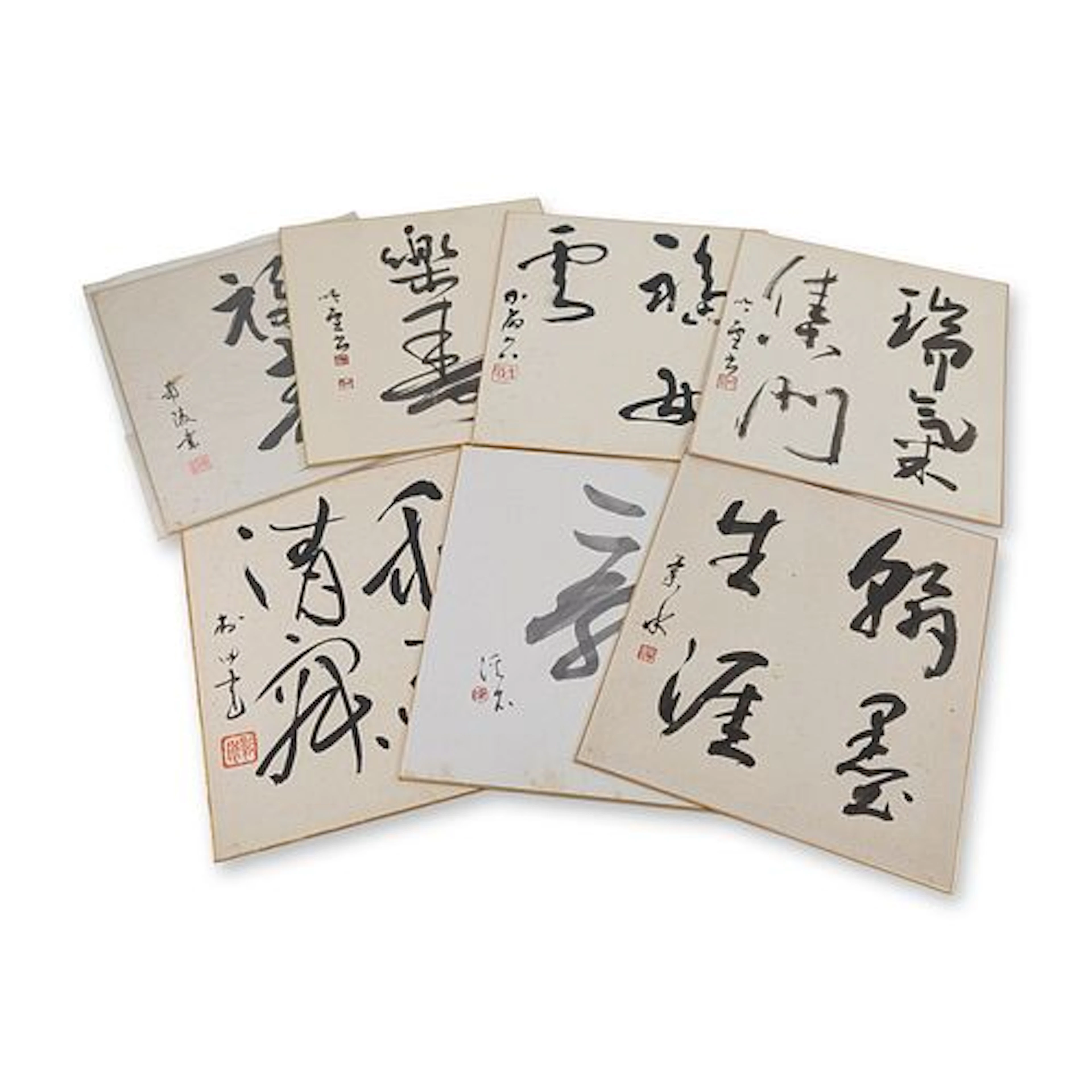 7pc Japanese Calligraphy Shikishi Art Boards