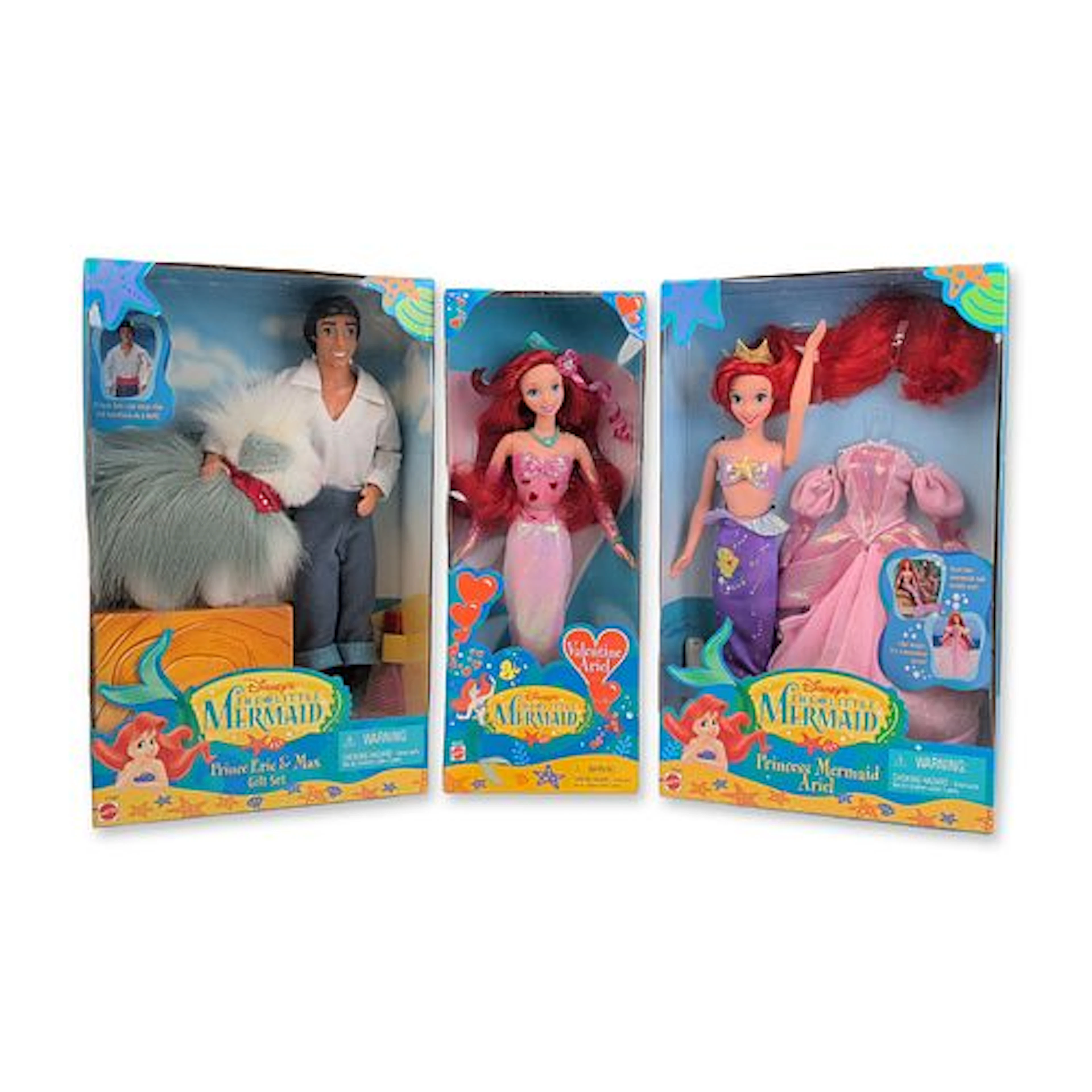 Three Mattel Disney The Little Mermaid Dolls