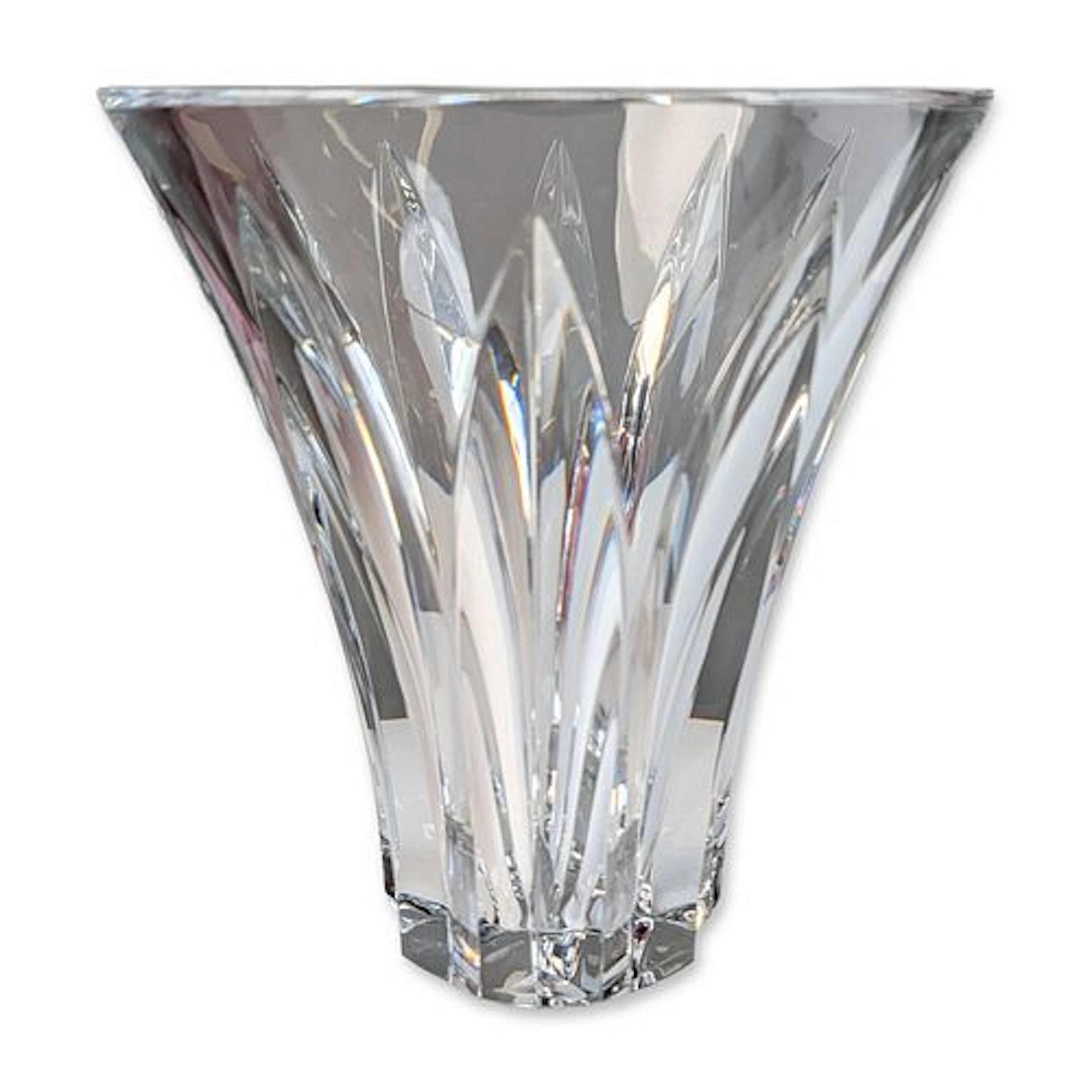 Baccarat Cut Crystal Flared Vase, Brigitte