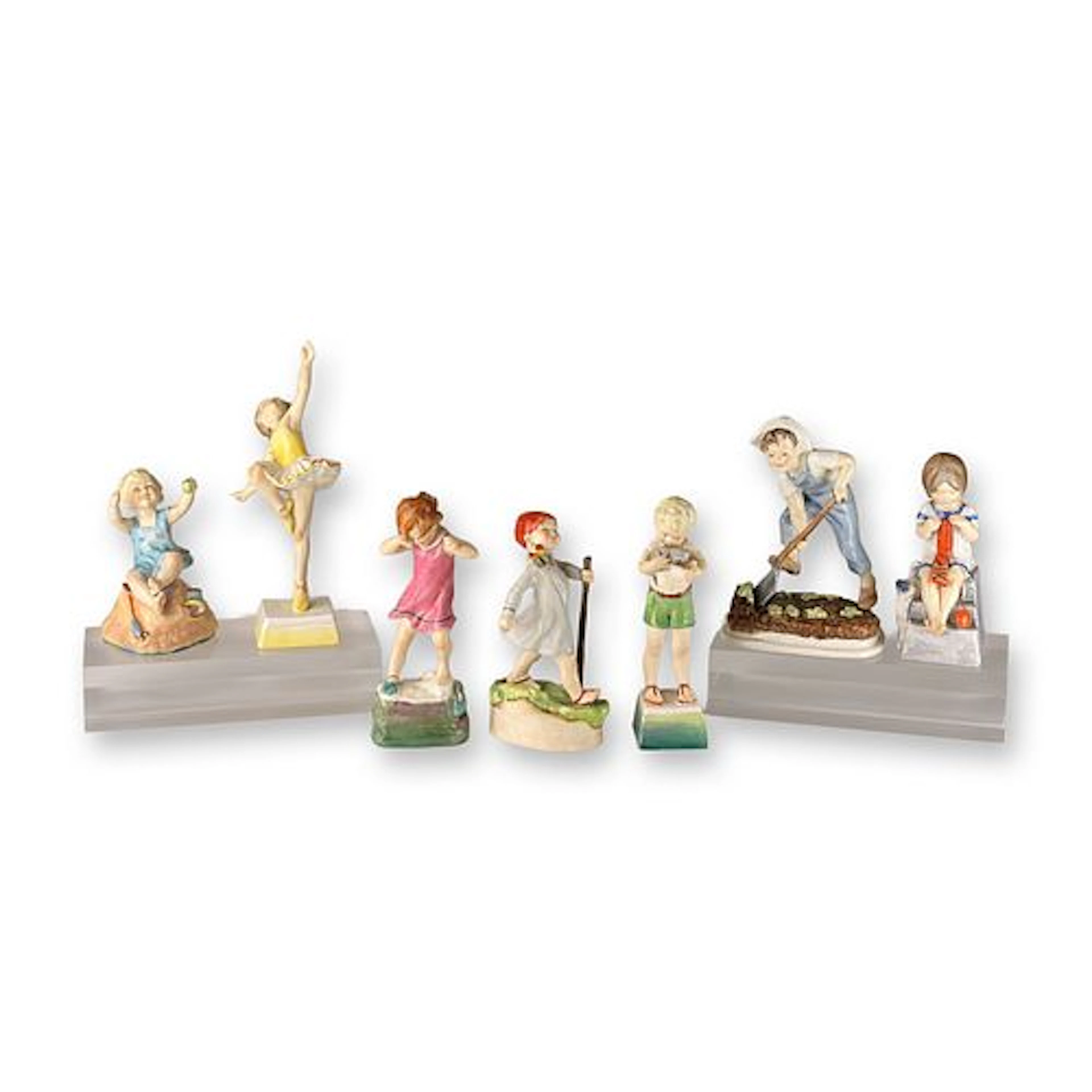 7pc Royal Worcester Days of the Week Porcelain Figurines