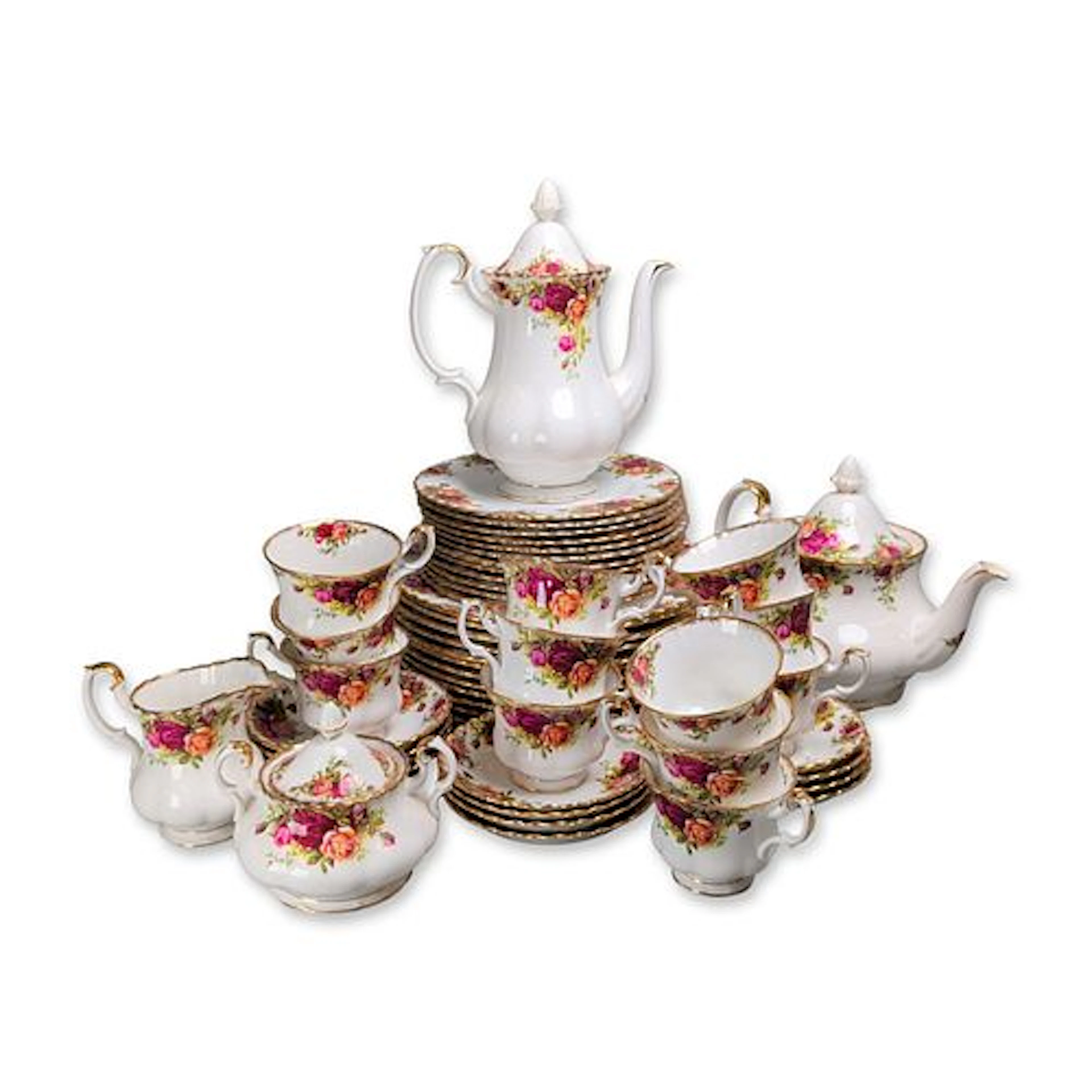 52pc Royal Albert Old Country Roses Pattern Bone China Service