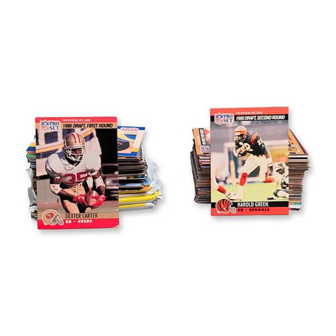 Over 50pc 1990 Pro Set NFL Football Card Collection