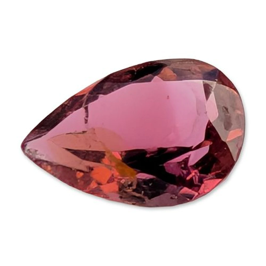 Pear-Shaped Pink Tourmaline Gemstone