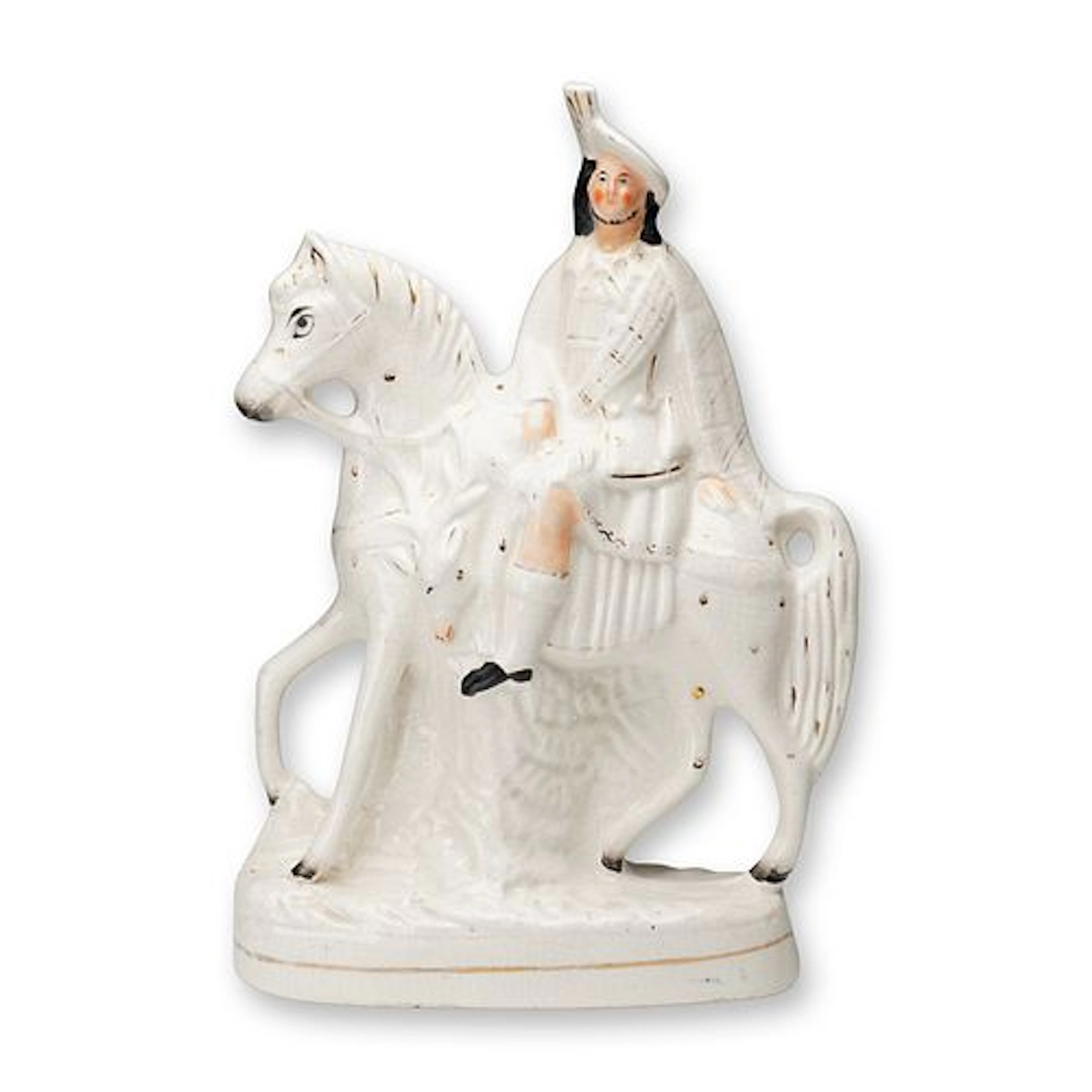 Staffordshire Figurine, Scottish Highlander on Horseback
