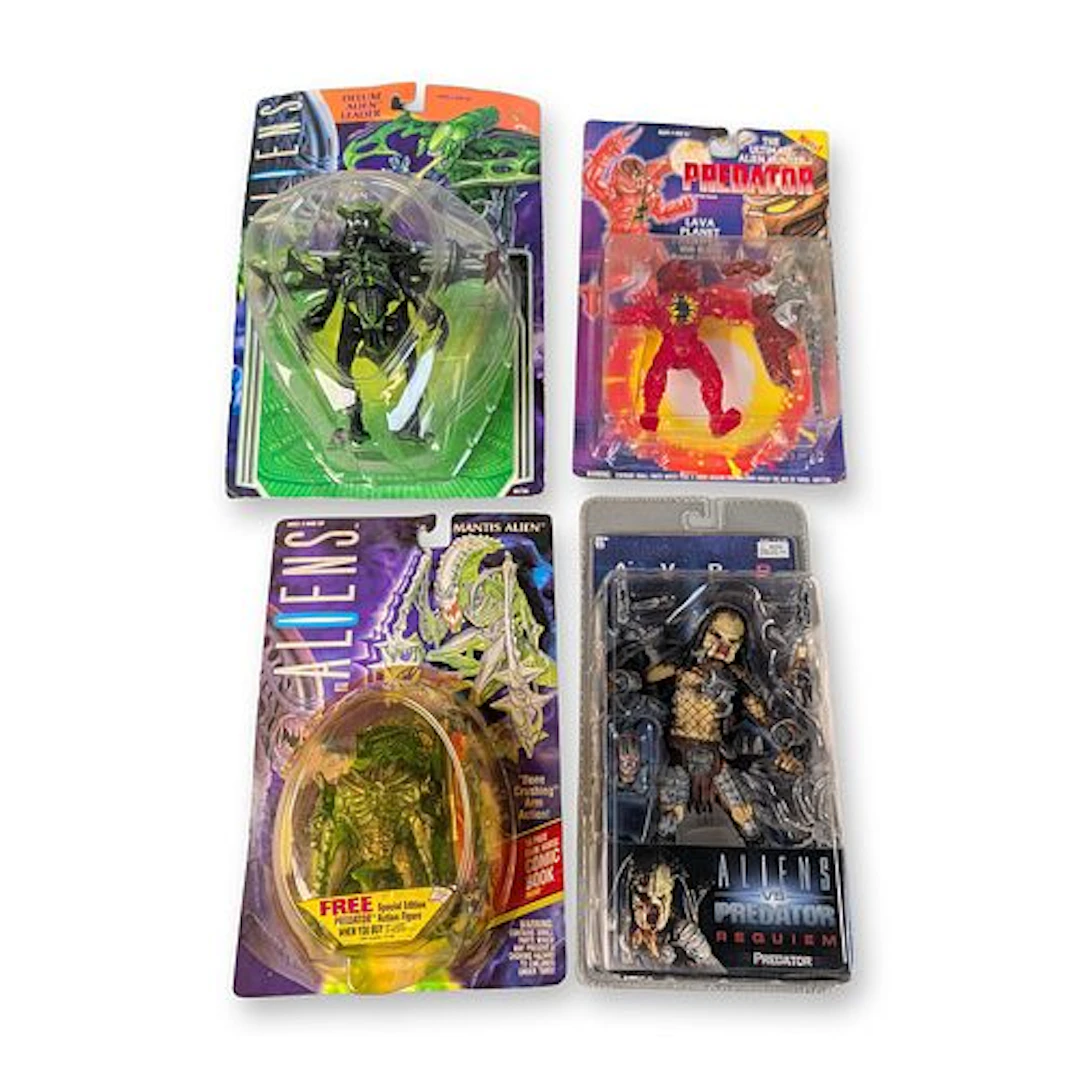 4pc Kenner and NECA Aliens and Predator Action Figurines