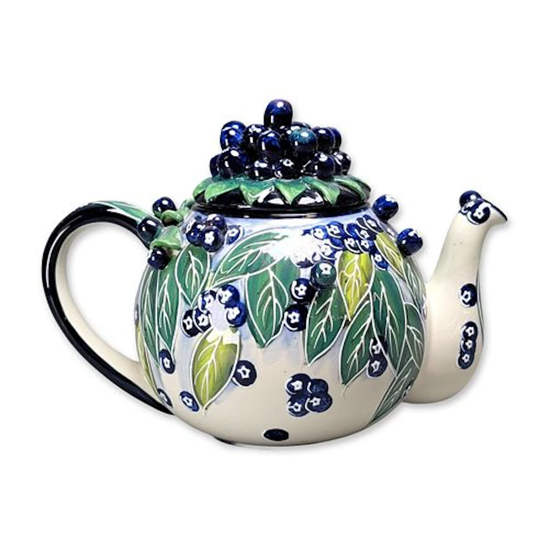 Blue Sky Clayworks Teapot, Icing on the Cake, by Jeanette McCall