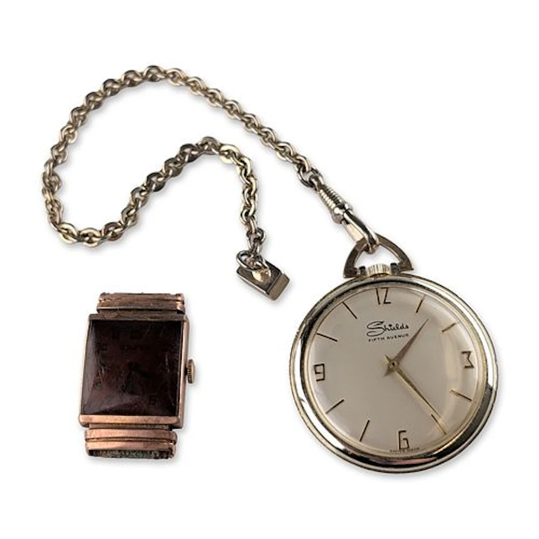 2pc Vintage Shields Fifth Avenue and Gruen Timepieces